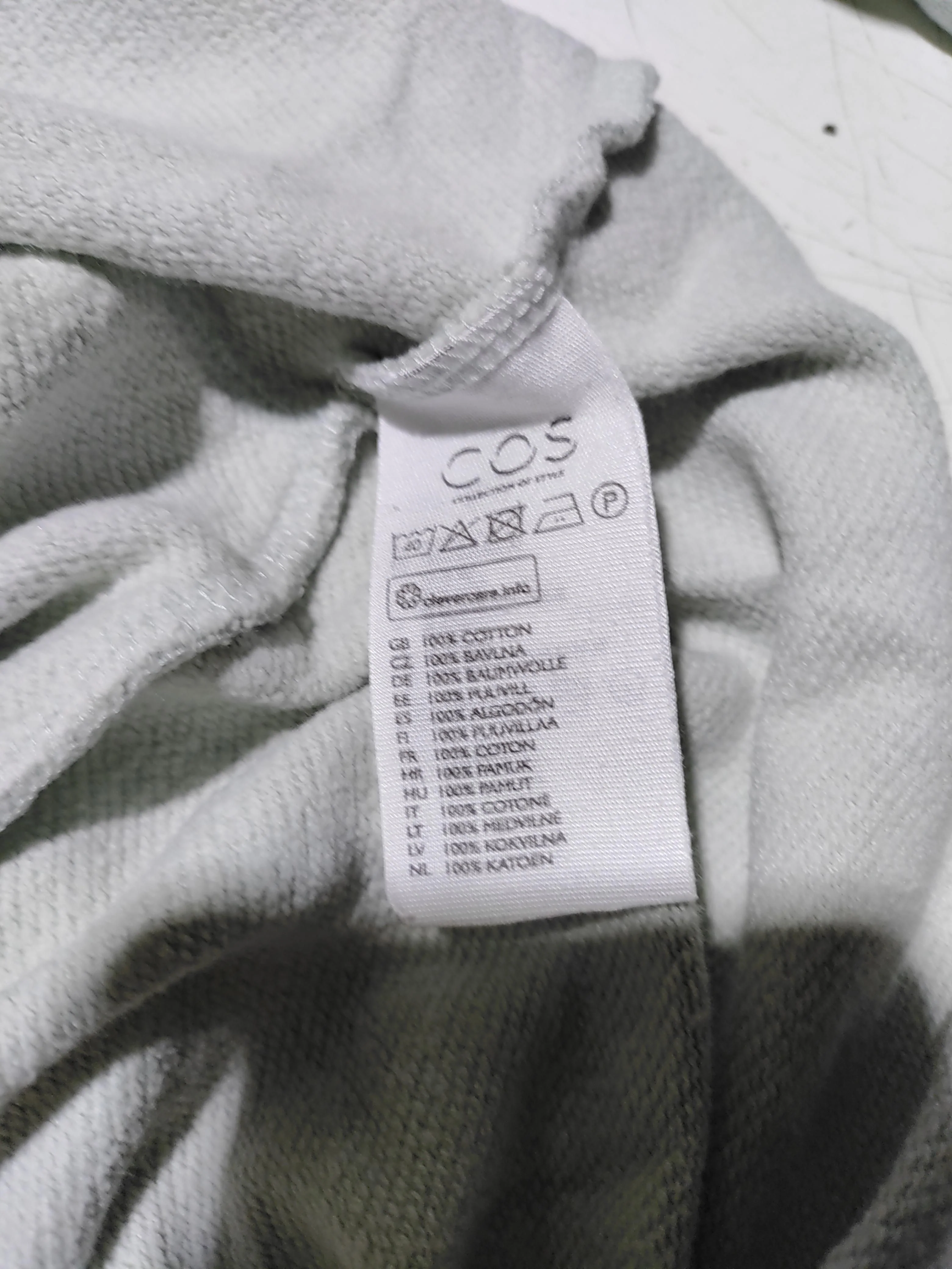COS Women's Hoodie XS Green 100% Cotton Pullover - Image 7