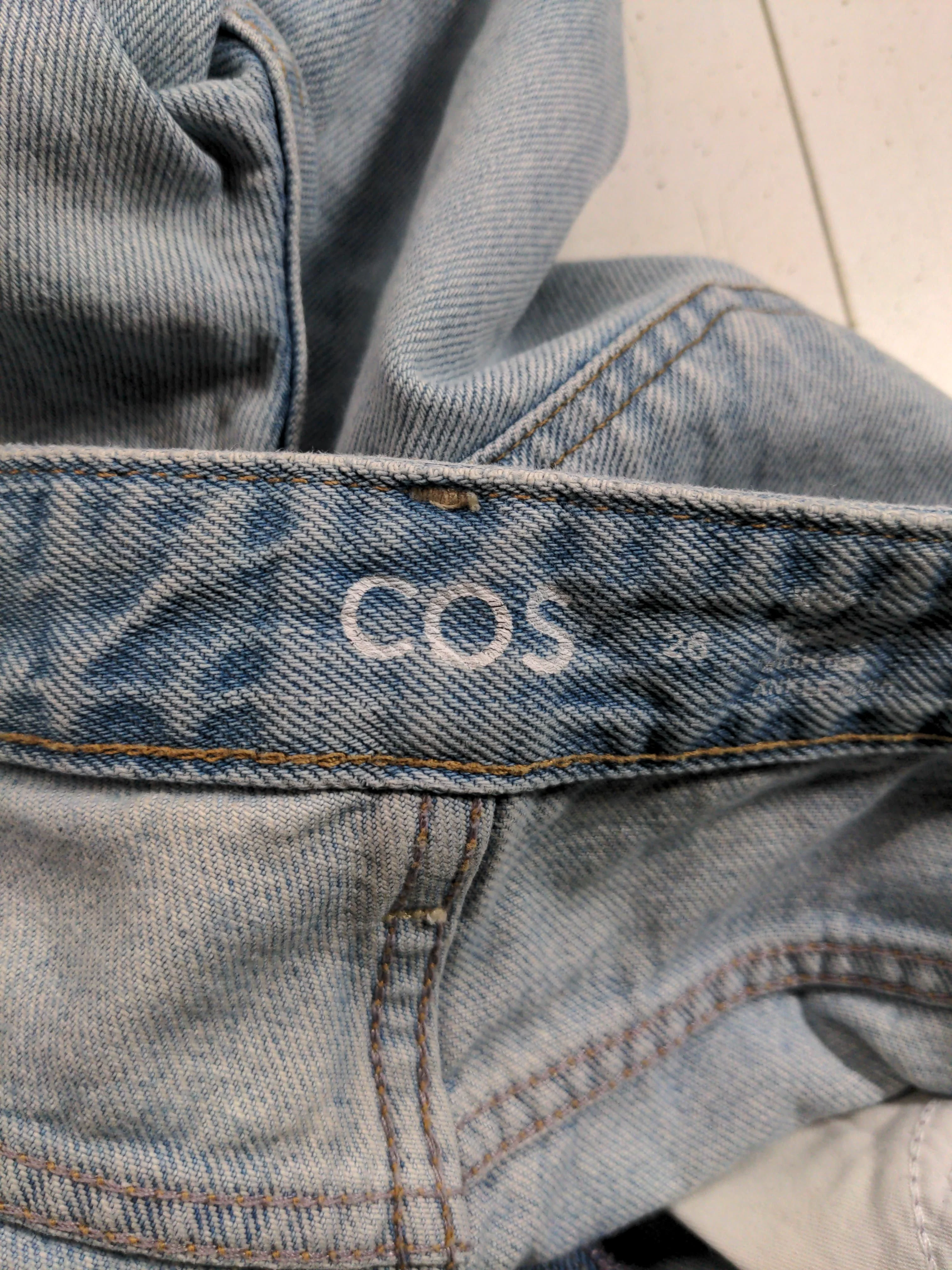 COS Women's Jeans W 26 in Blue 100% Cotton Wide-Leg - Image 5