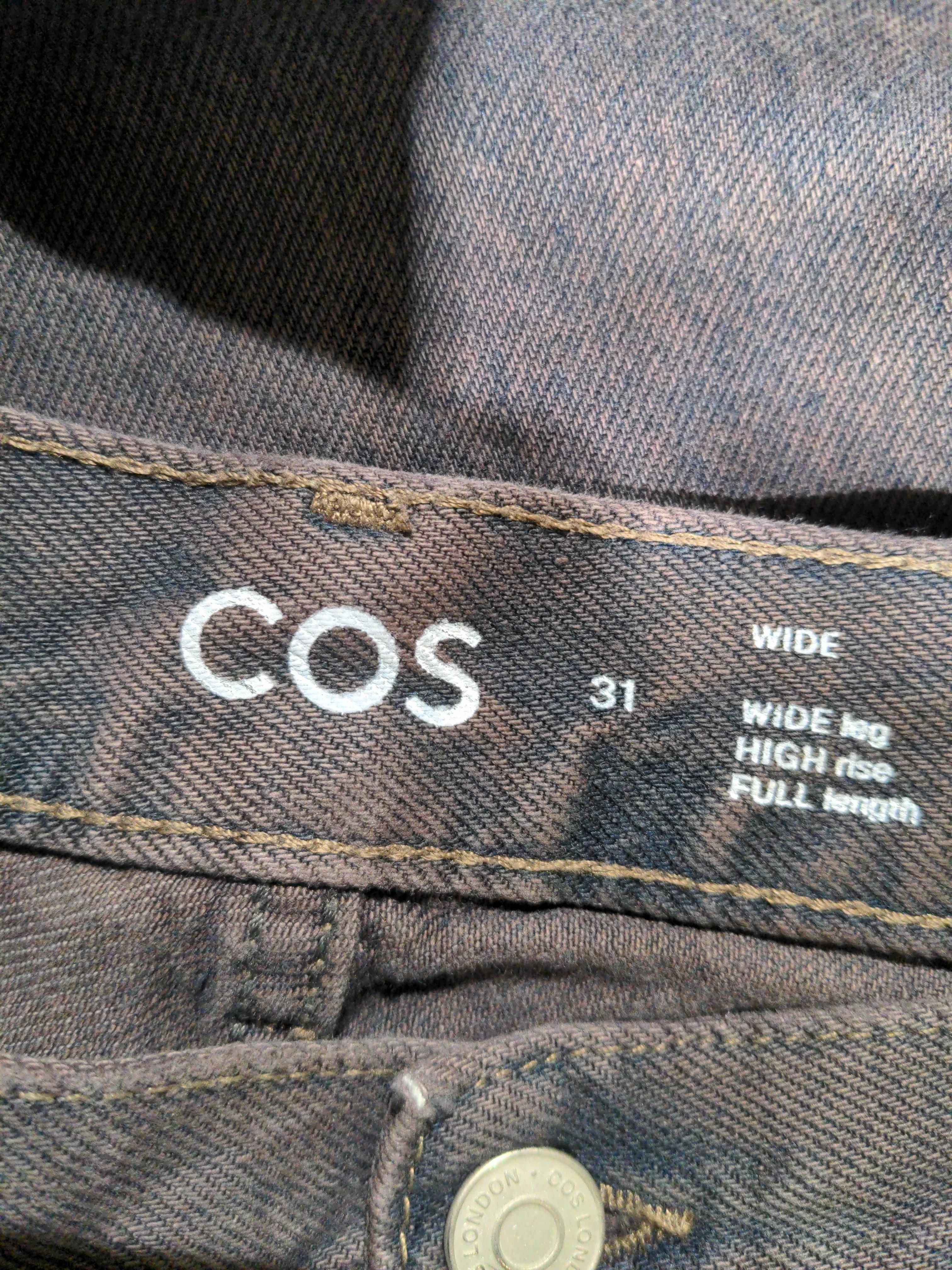COS Women's Jeans W 31 in Brown 100% Cotton Wide-Leg - Image 5