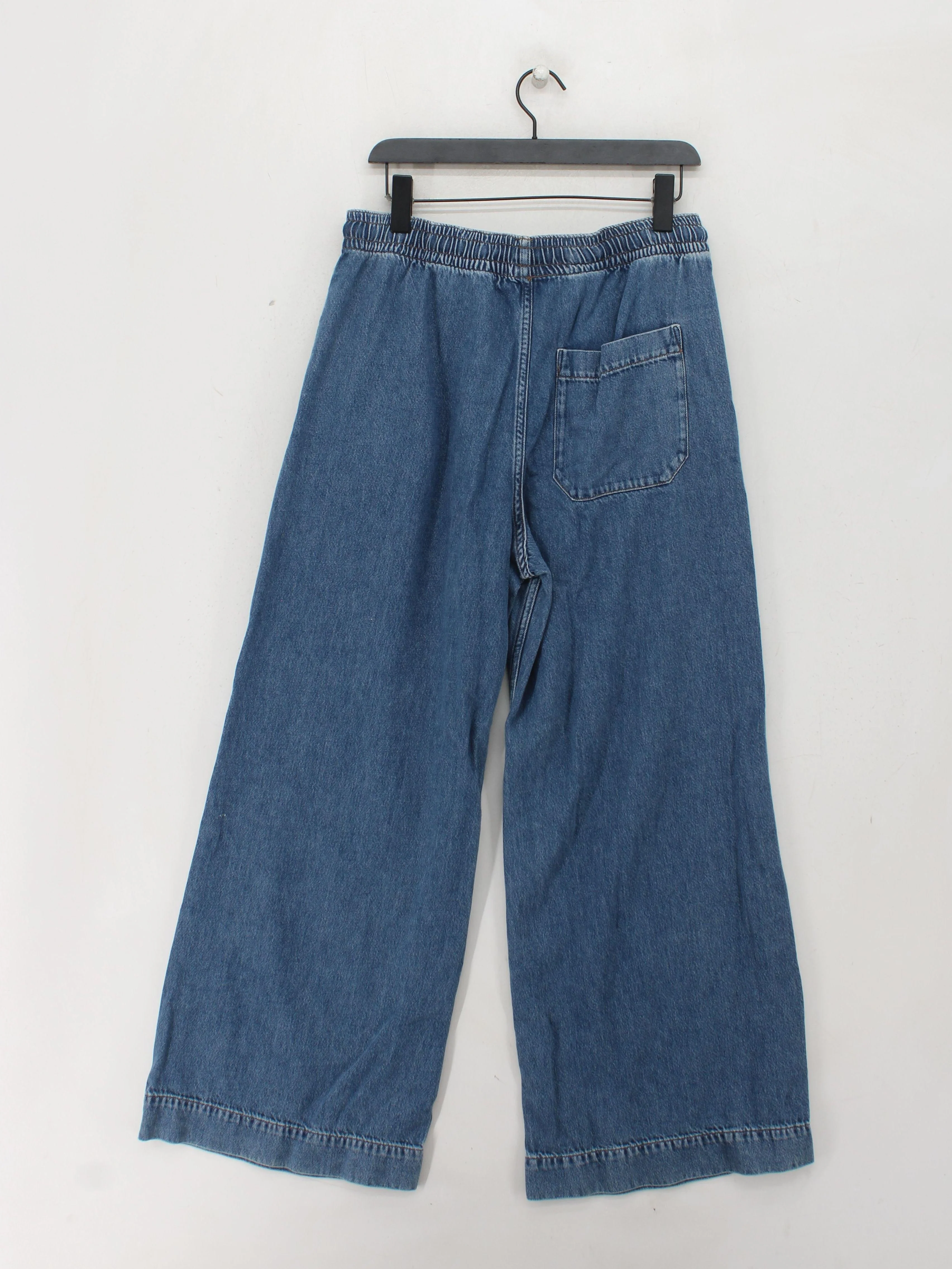 COS Women's Jeans W 40 in Blue Cotton with Lyocell Modal Wide-Leg - Image 2