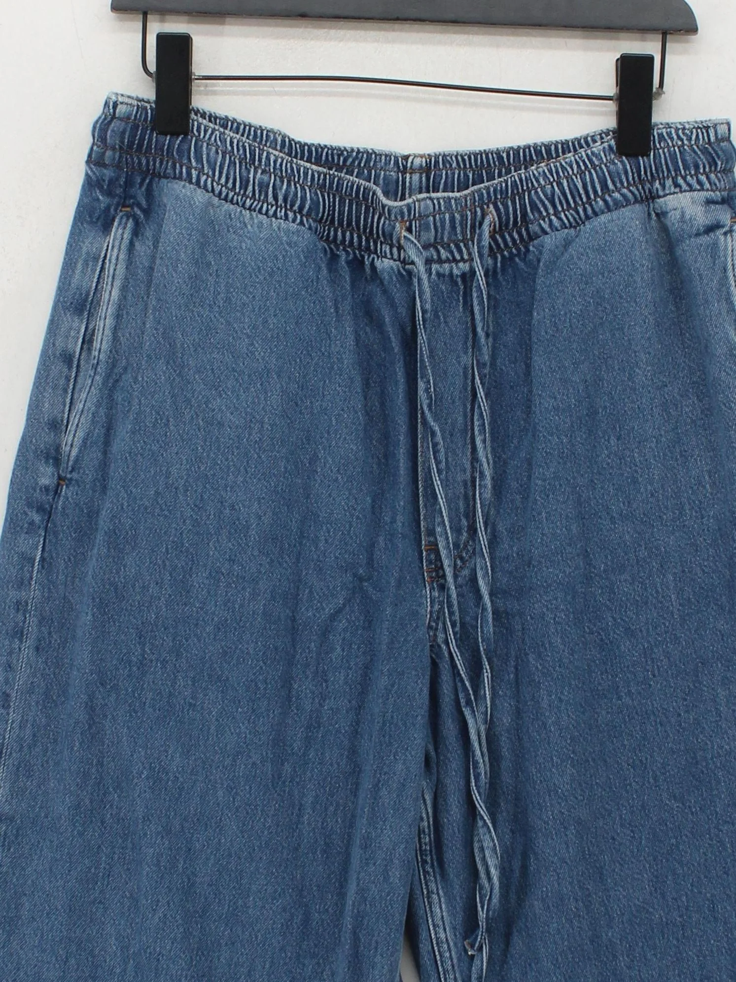 COS Women's Jeans W 40 in Blue Cotton with Lyocell Modal Wide-Leg - Image 3