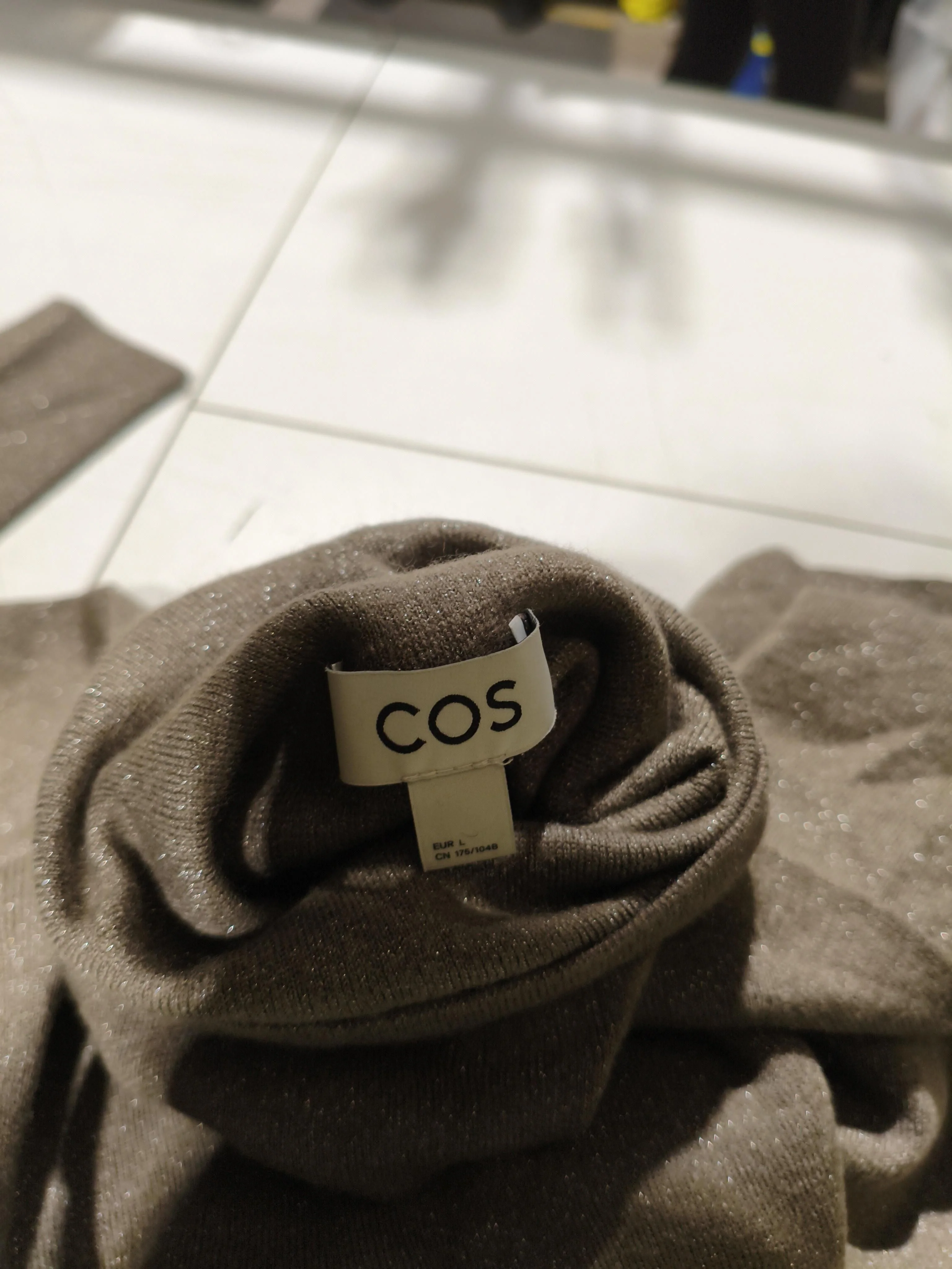 COS Women's Jumper L Brown Wool with Polyamide, Other Roll Neck Pullover - Image 5