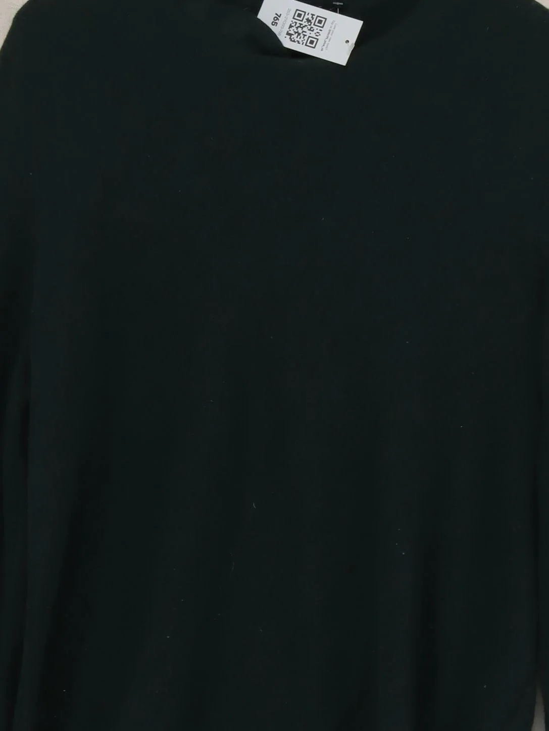 COS Women's Jumper L Green 100% Wool Mock Neck Pullover - Image 3