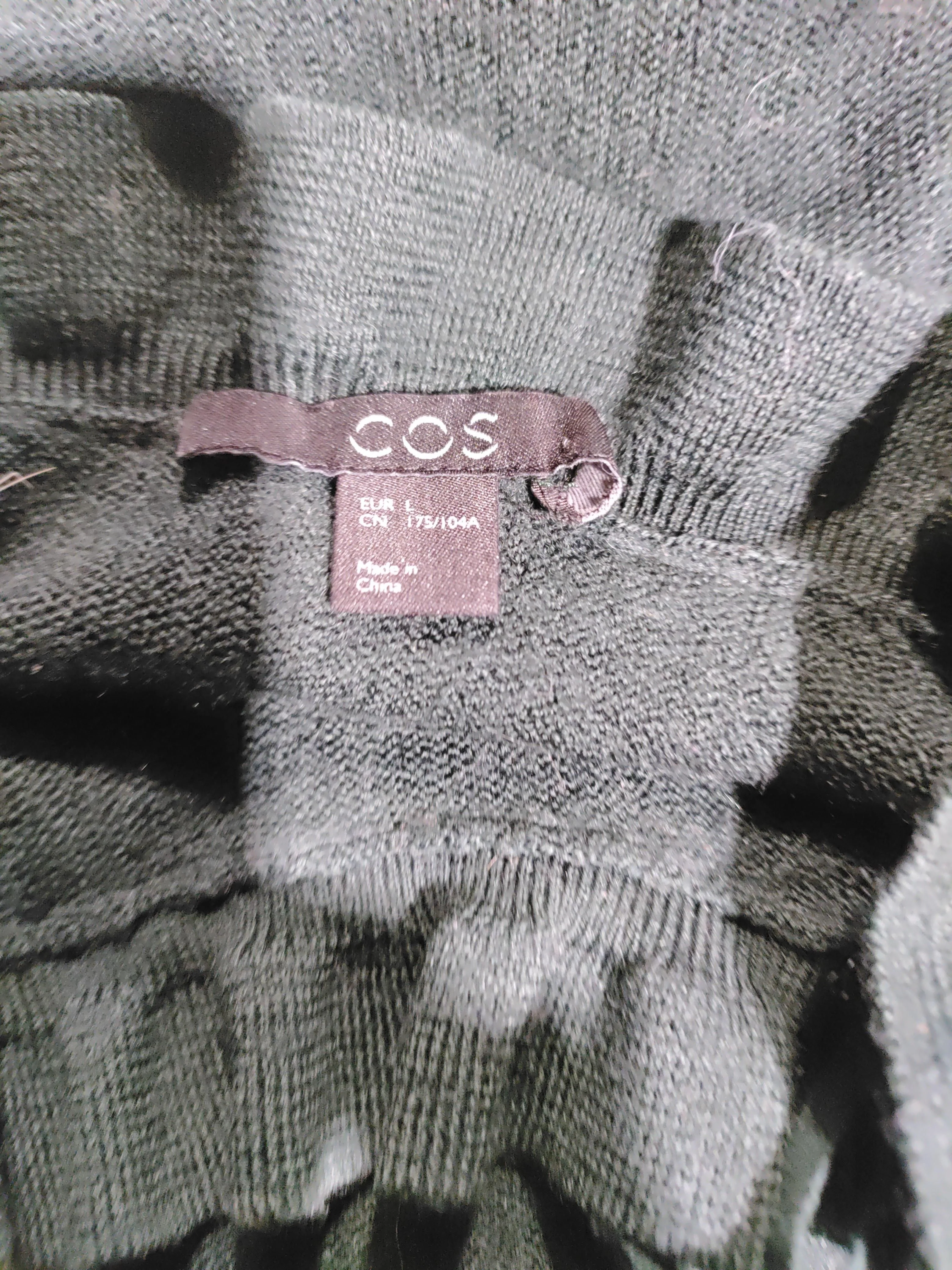 COS Women's Jumper L Green 100% Wool Mock Neck Pullover - Image 5