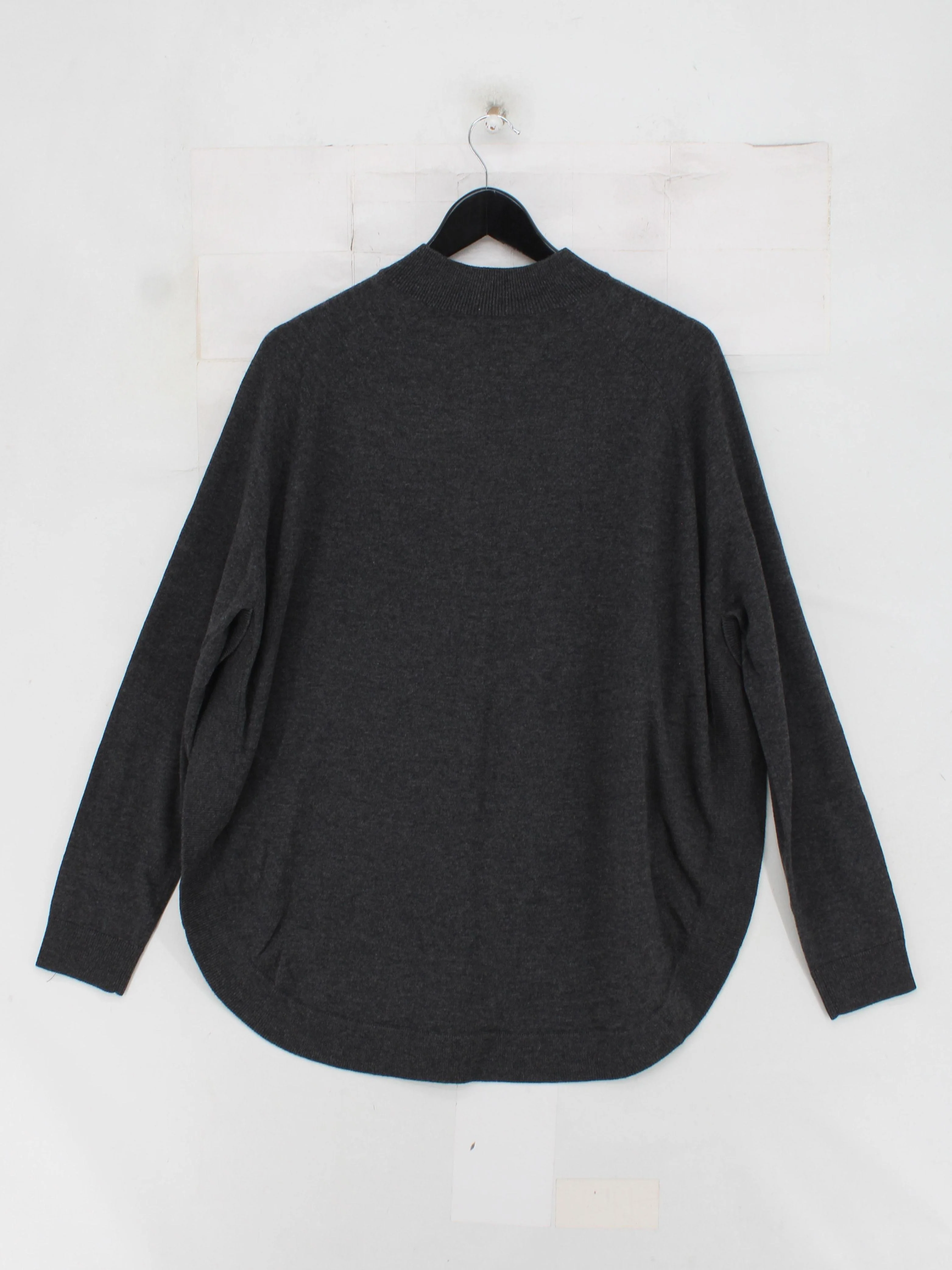 COS Women's Jumper L Grey Wool with Cashmere High Neck Pullover - Image 2
