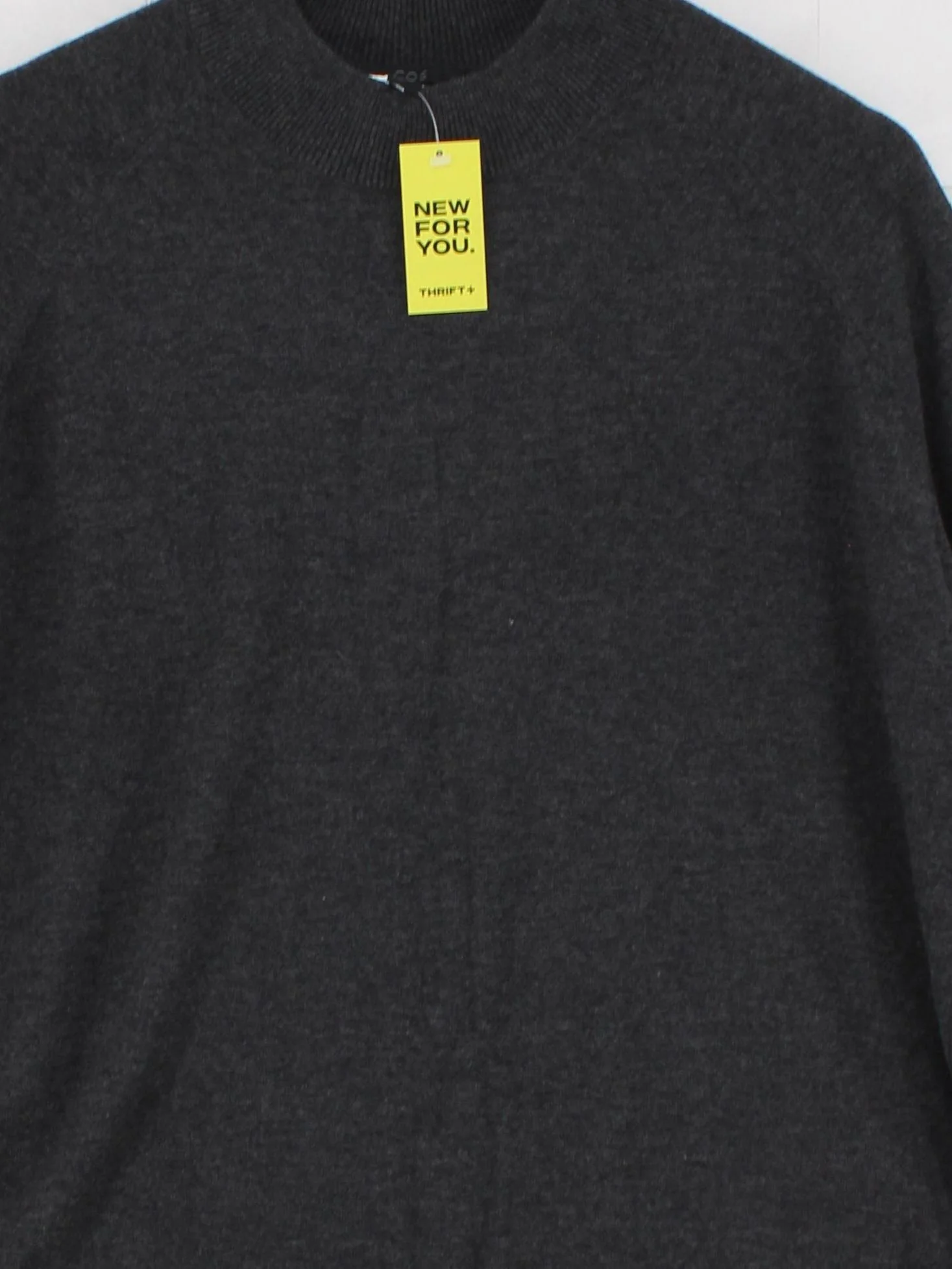 COS Women's Jumper L Grey Wool with Cashmere High Neck Pullover - Image 3