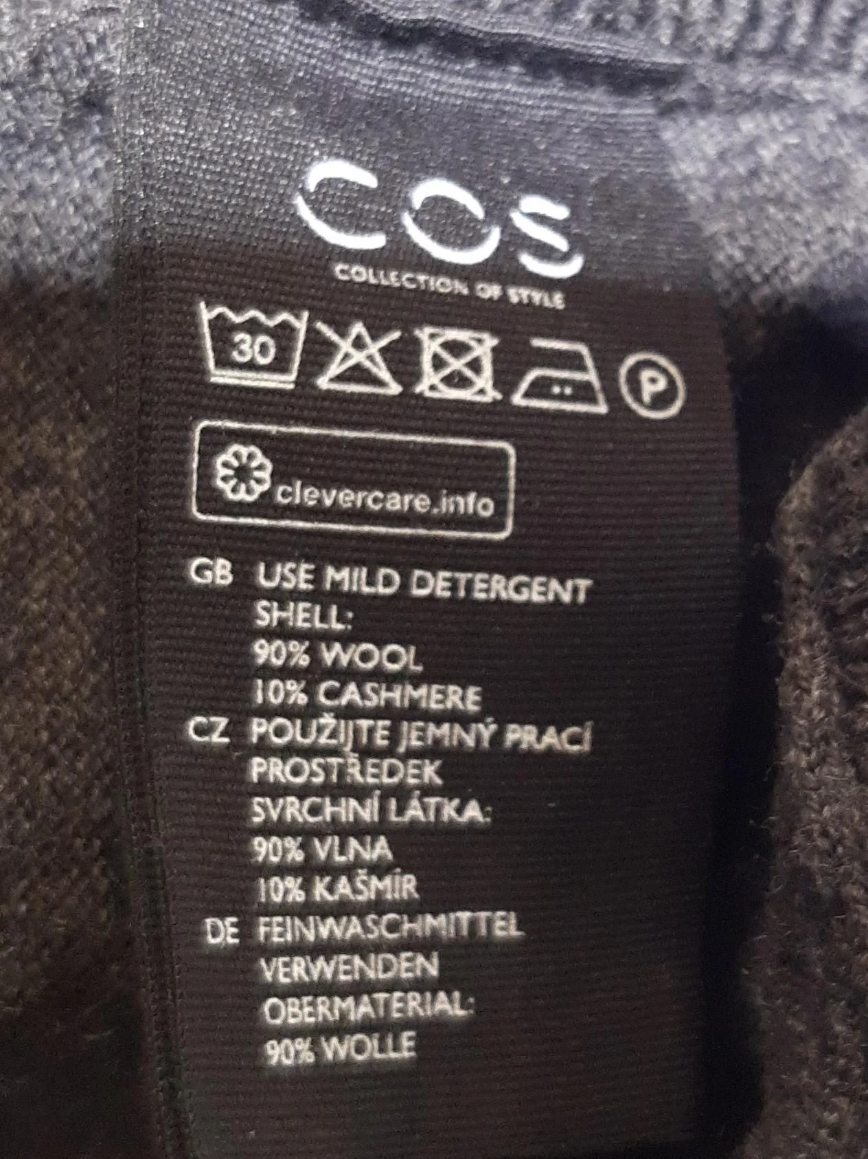 COS Women's Jumper L Grey Wool with Cashmere High Neck Pullover - Image 6