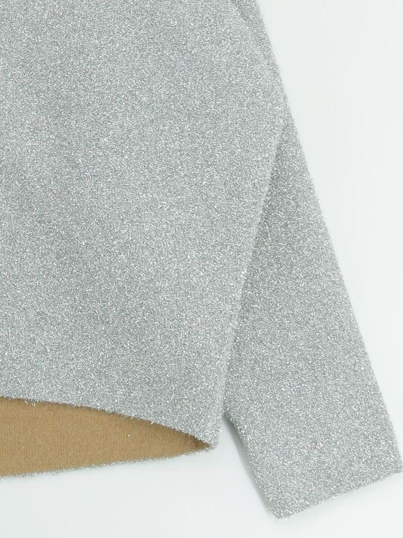 COS Women's Jumper L Silver Wool with Polyester, Polyamide, Elastane Pullover - Image 4