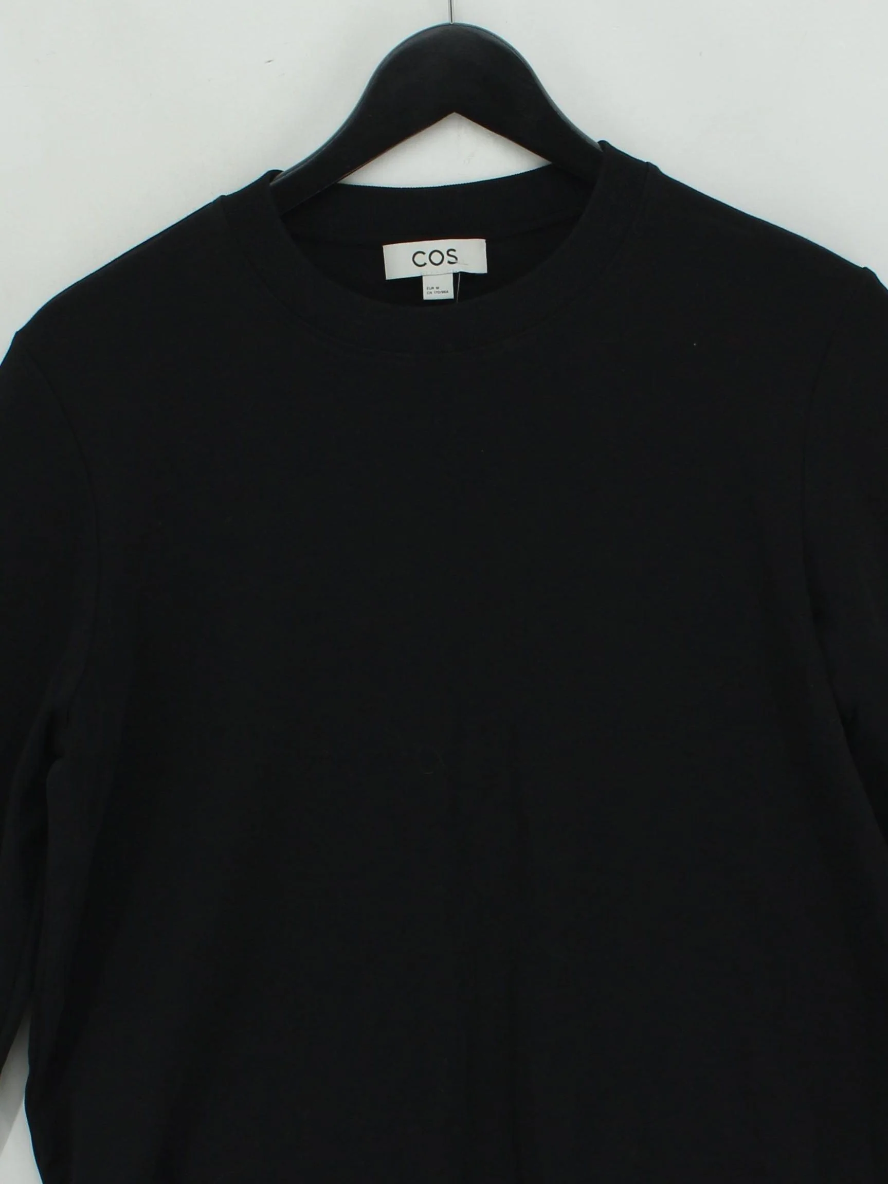 COS Women's Jumper M Black 100% Cotton Crew Neck Pullover - Image 3