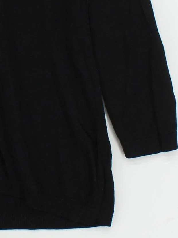 COS Women's Jumper M Black Viscose with Leather High Neck Pullover - Image 4