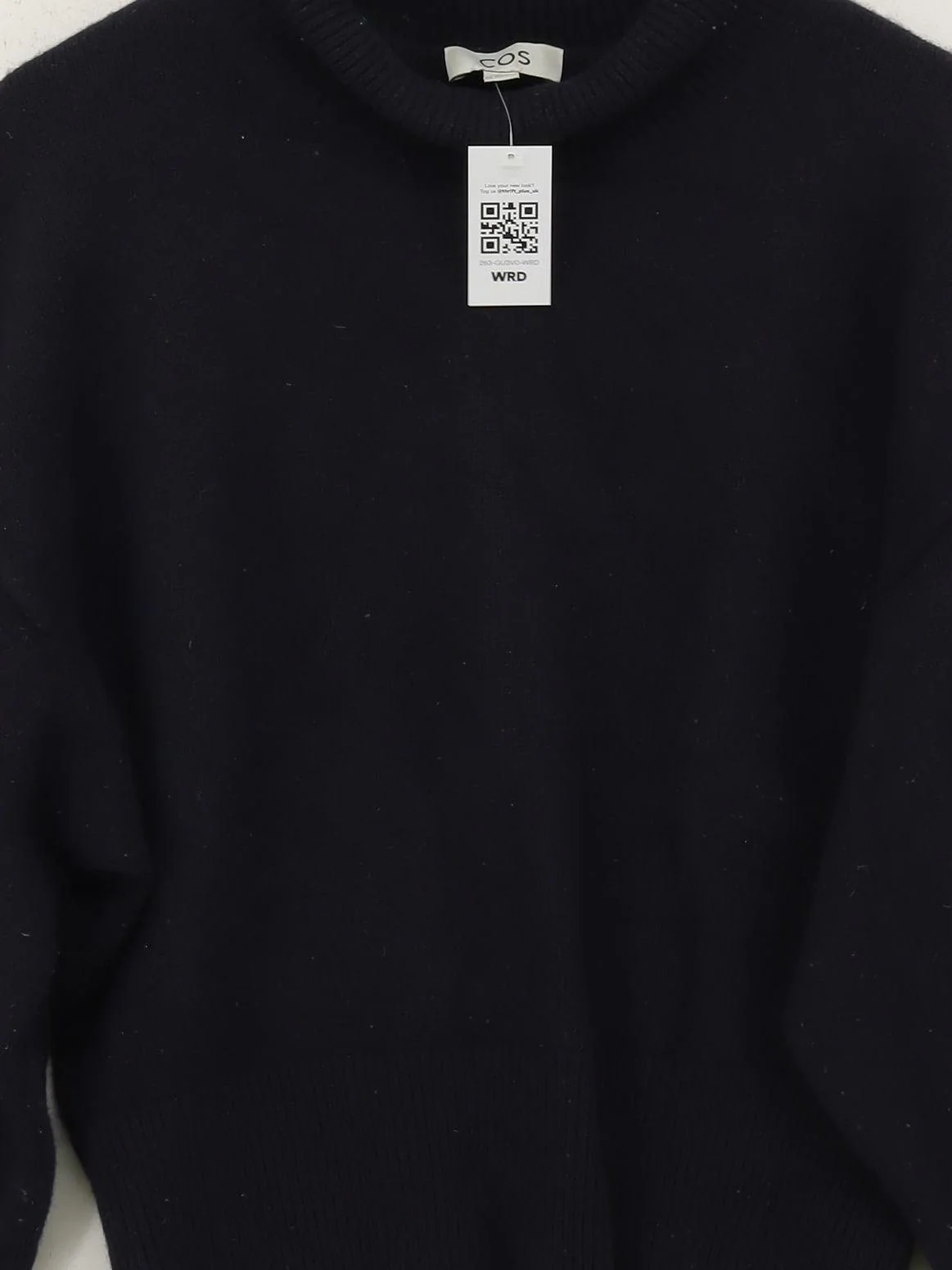COS Women's Jumper M Blue 100% Wool High Neck Pullover - Image 3