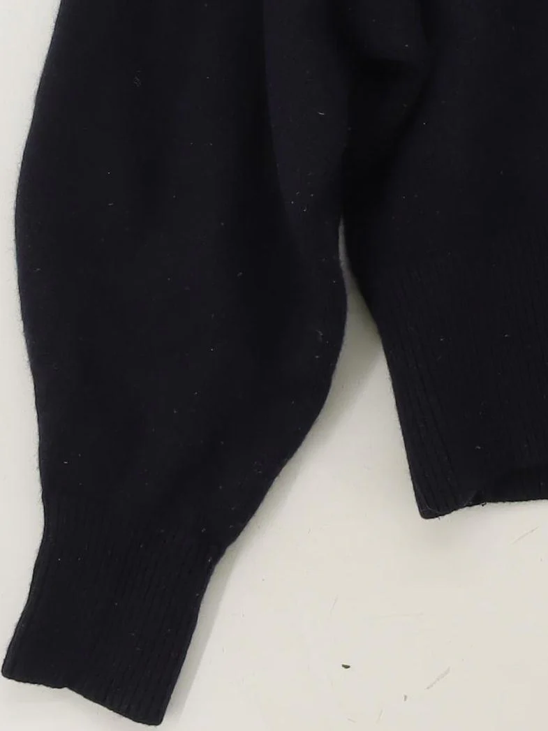 COS Women's Jumper M Blue 100% Wool High Neck Pullover - Image 4