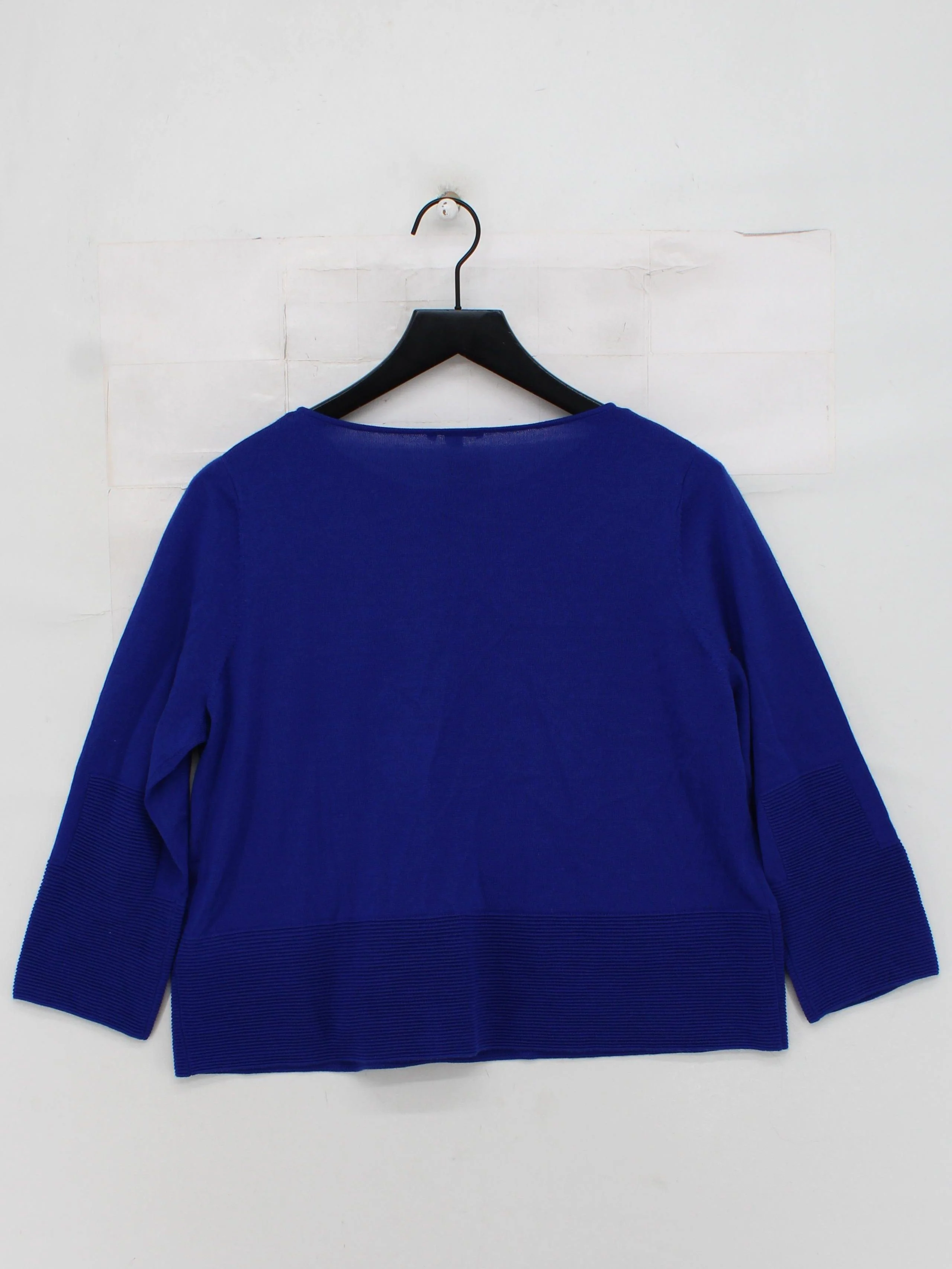 COS Women's Jumper M Blue 100% Wool Round Neck Pullover - Image 2