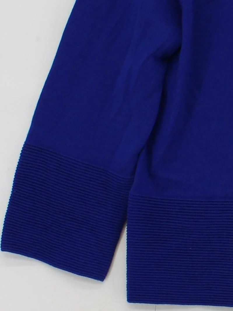 COS Women's Jumper M Blue 100% Wool Round Neck Pullover - Image 4