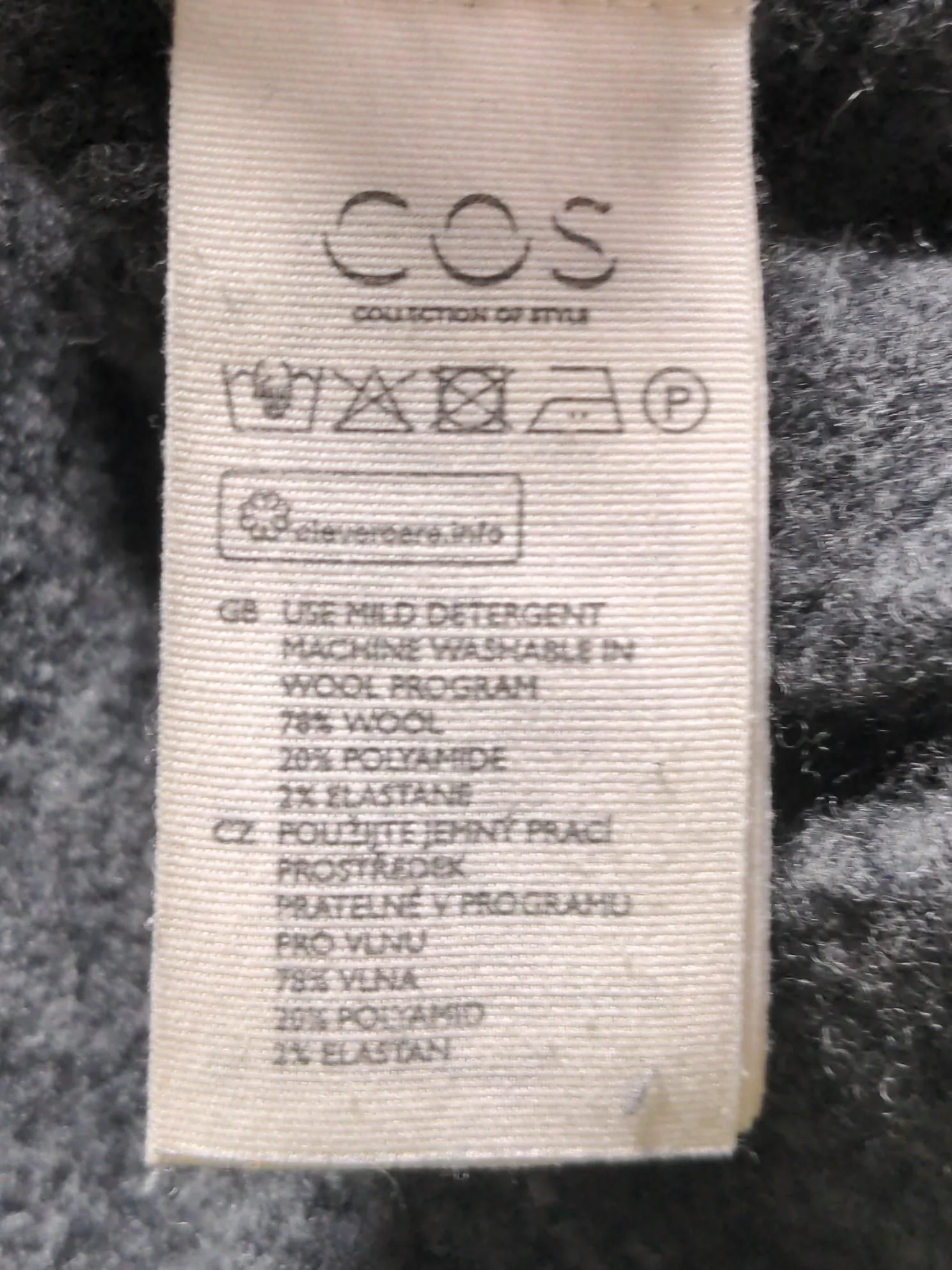 COS Women's Jumper M Grey Wool with Polyamide, Elastane Roll Neck Pullover - Image 7