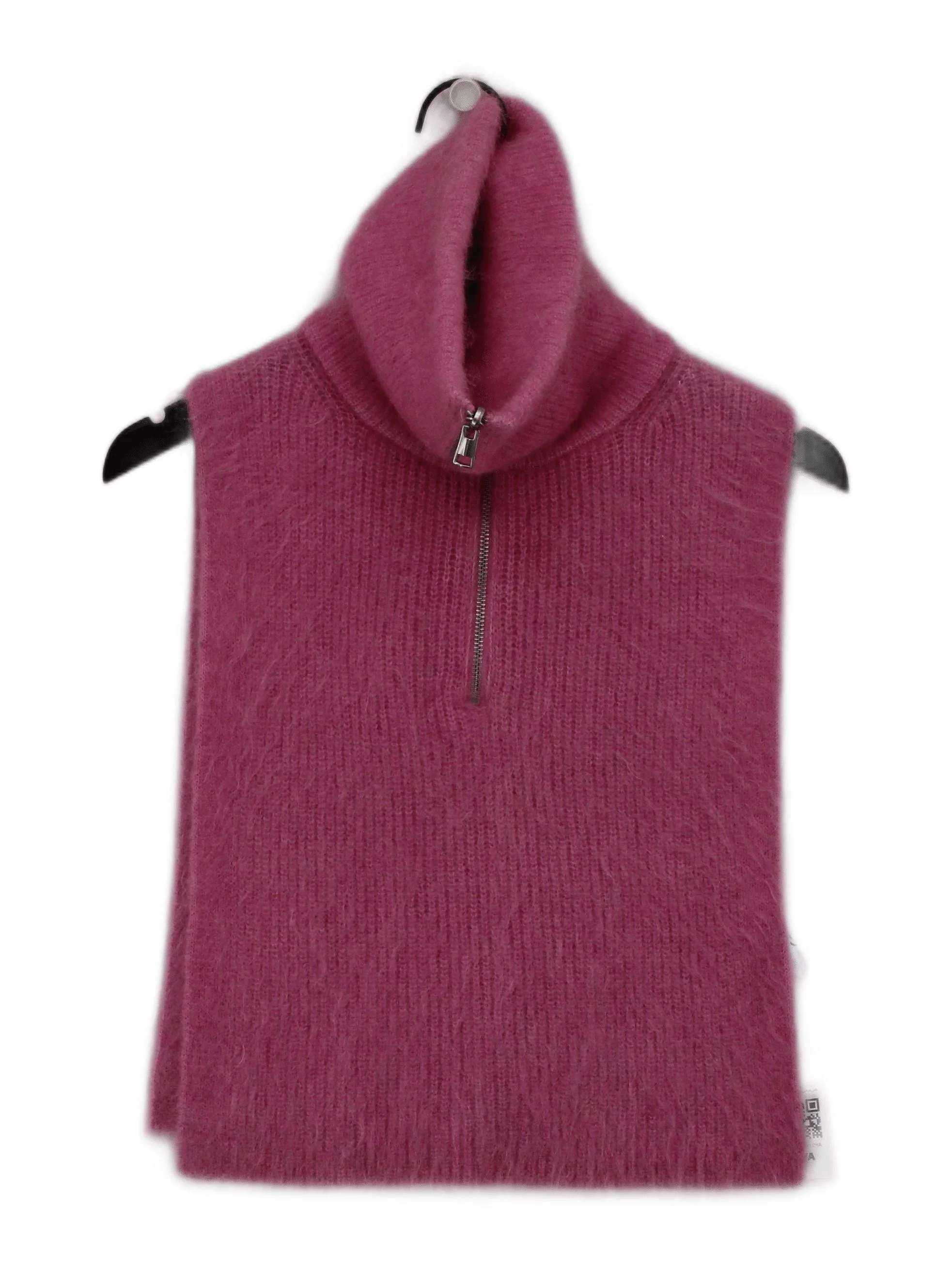 COS Women's Jumper Pink Mohair with Polyamide, Elastane High Neck Vest
