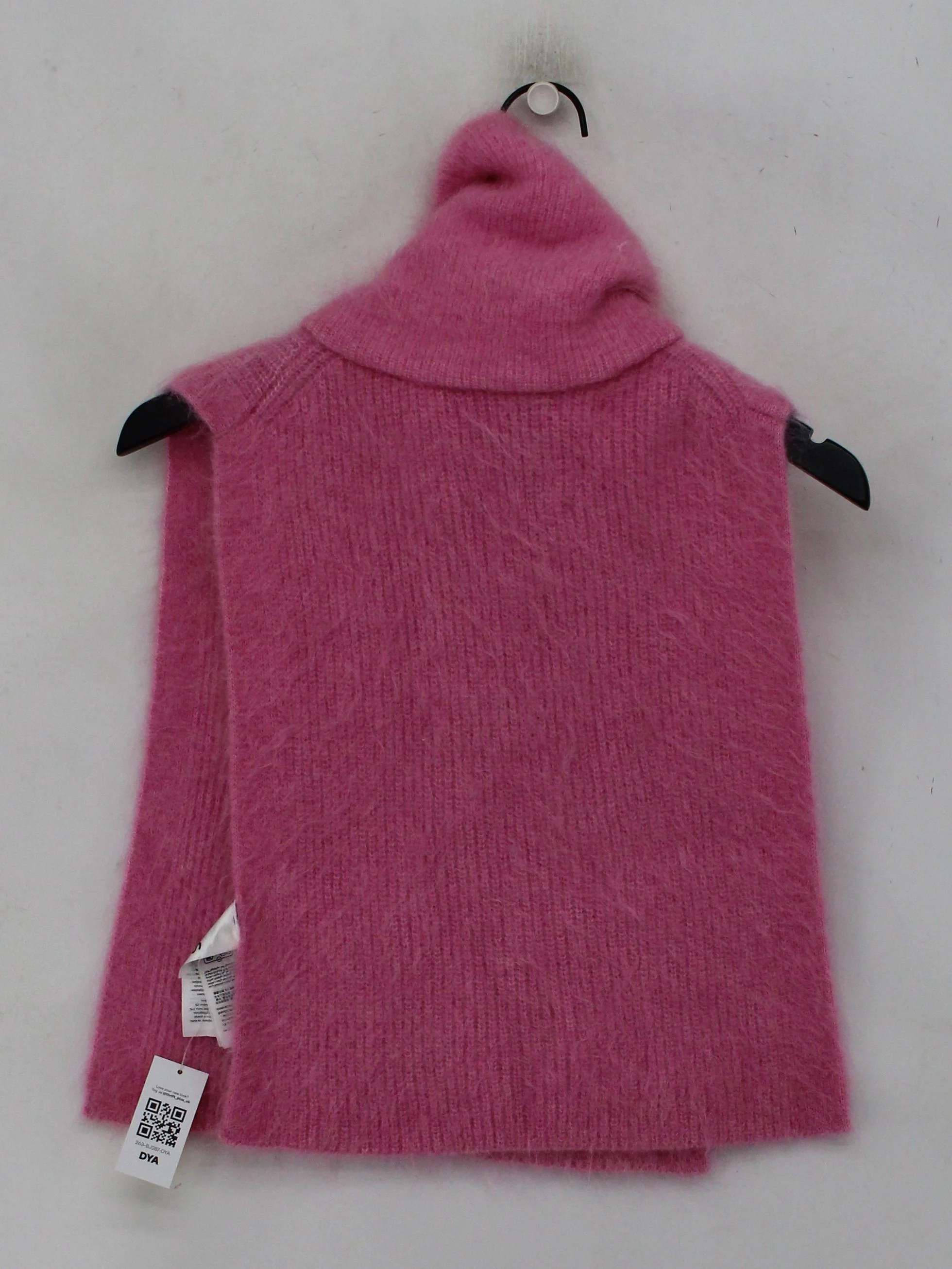 COS Women's Jumper Pink Mohair with Polyamide, Elastane High Neck Vest - Image 2