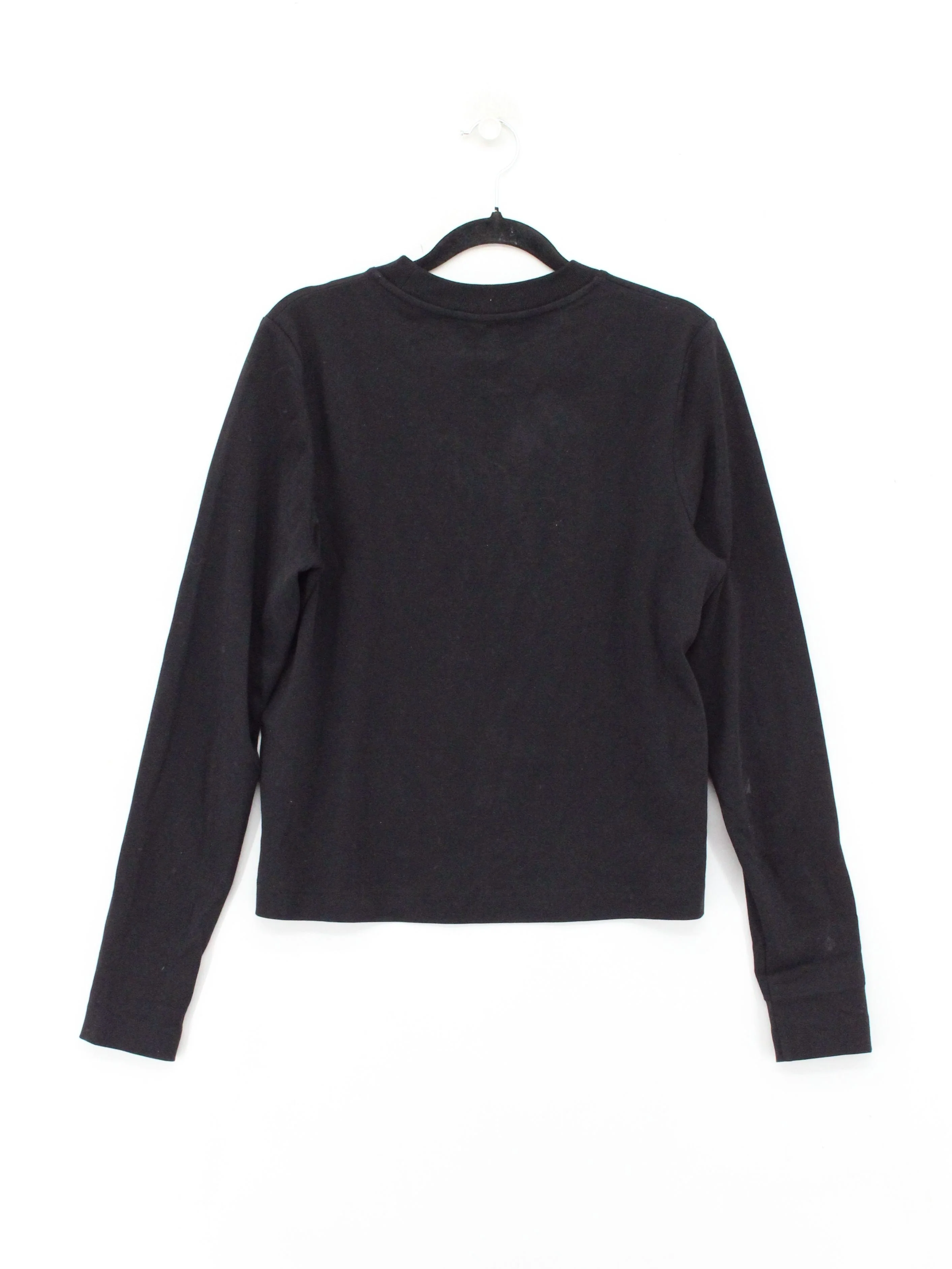 COS Women's Jumper S Black 100% Cotton Crew Neck Pullover - Image 2