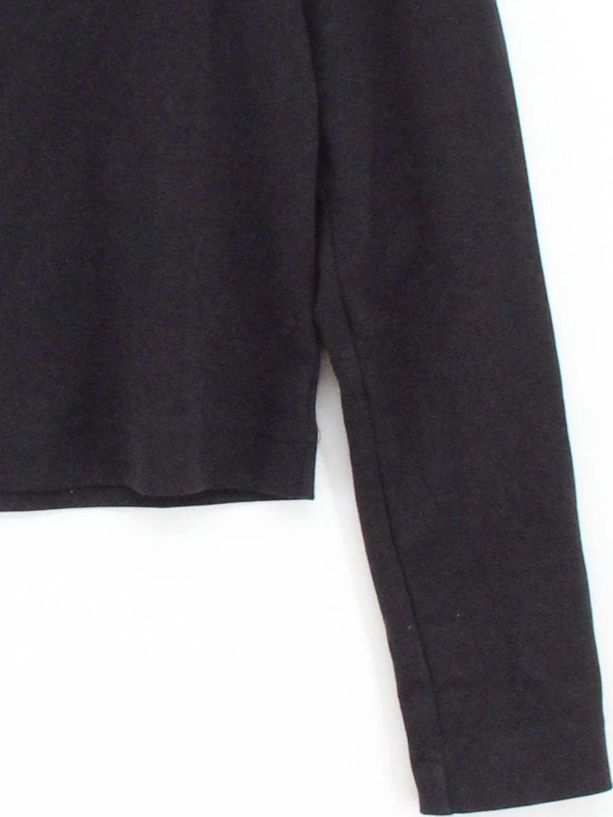 COS Women's Jumper S Black 100% Cotton Crew Neck Pullover - Image 4