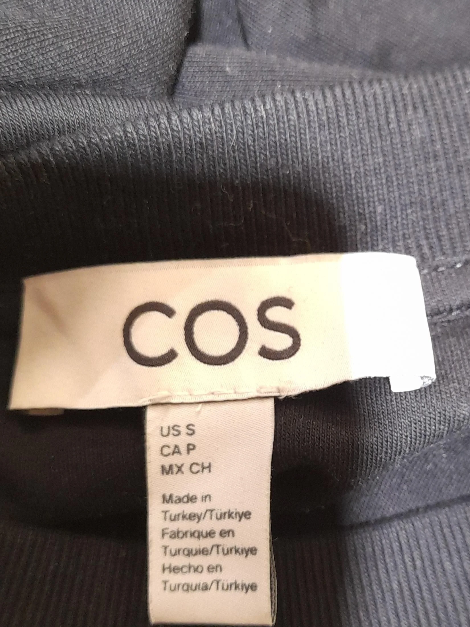 COS Women's Jumper S Black 100% Cotton Crew Neck Pullover - Image 5