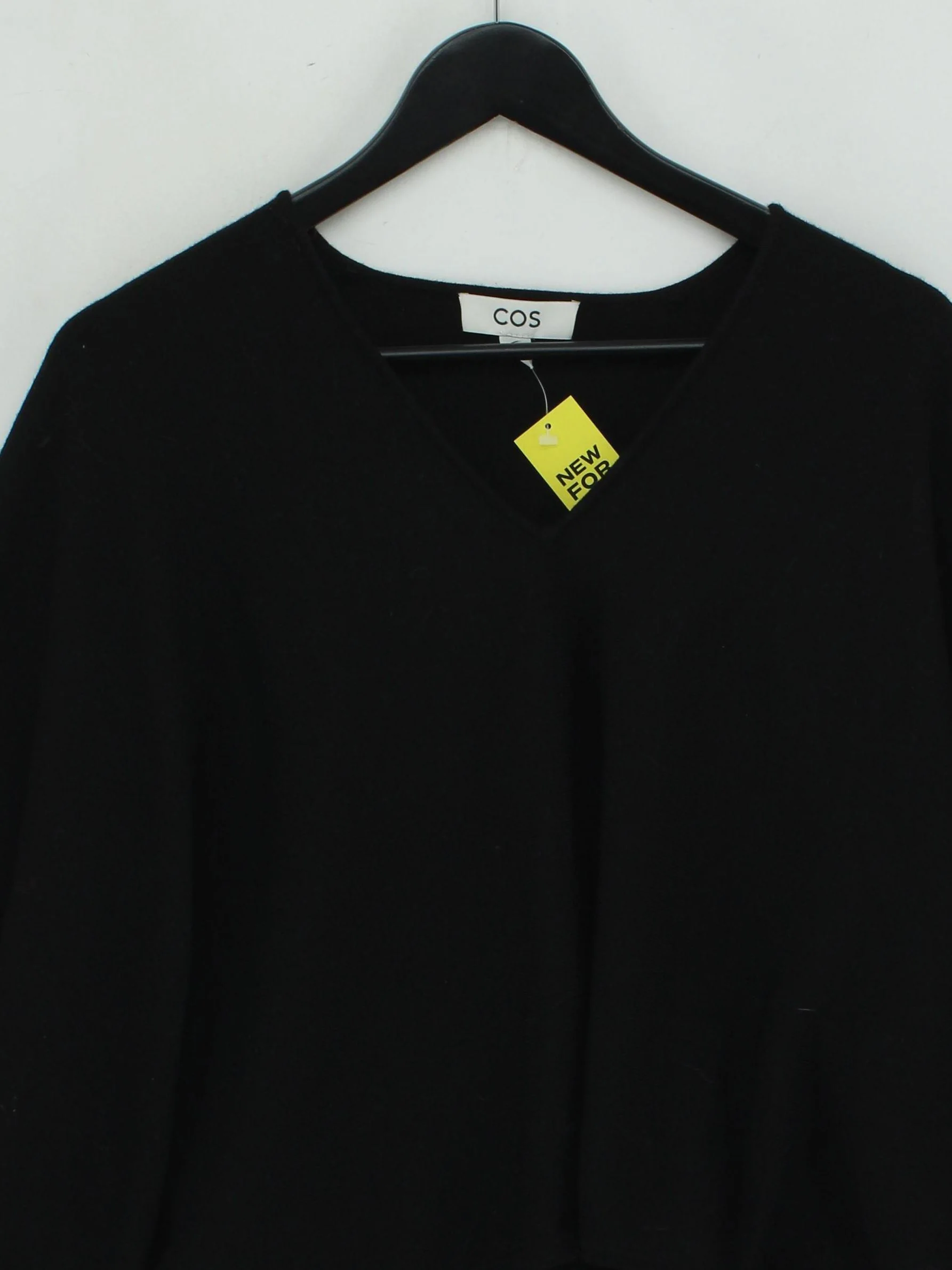 COS Women's Jumper S Black 100% Wool Round Neck Pullover - Image 3