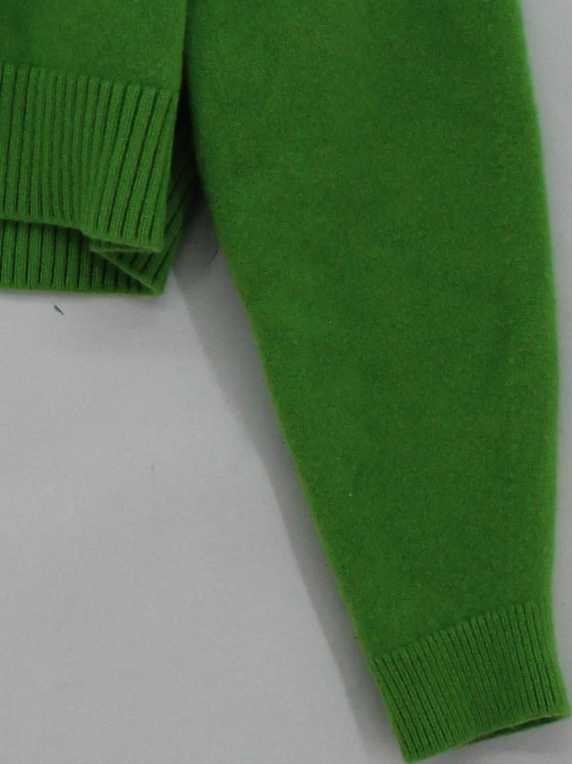 COS Women's Jumper S Green 100% Wool V-Neck Pullover - Image 4