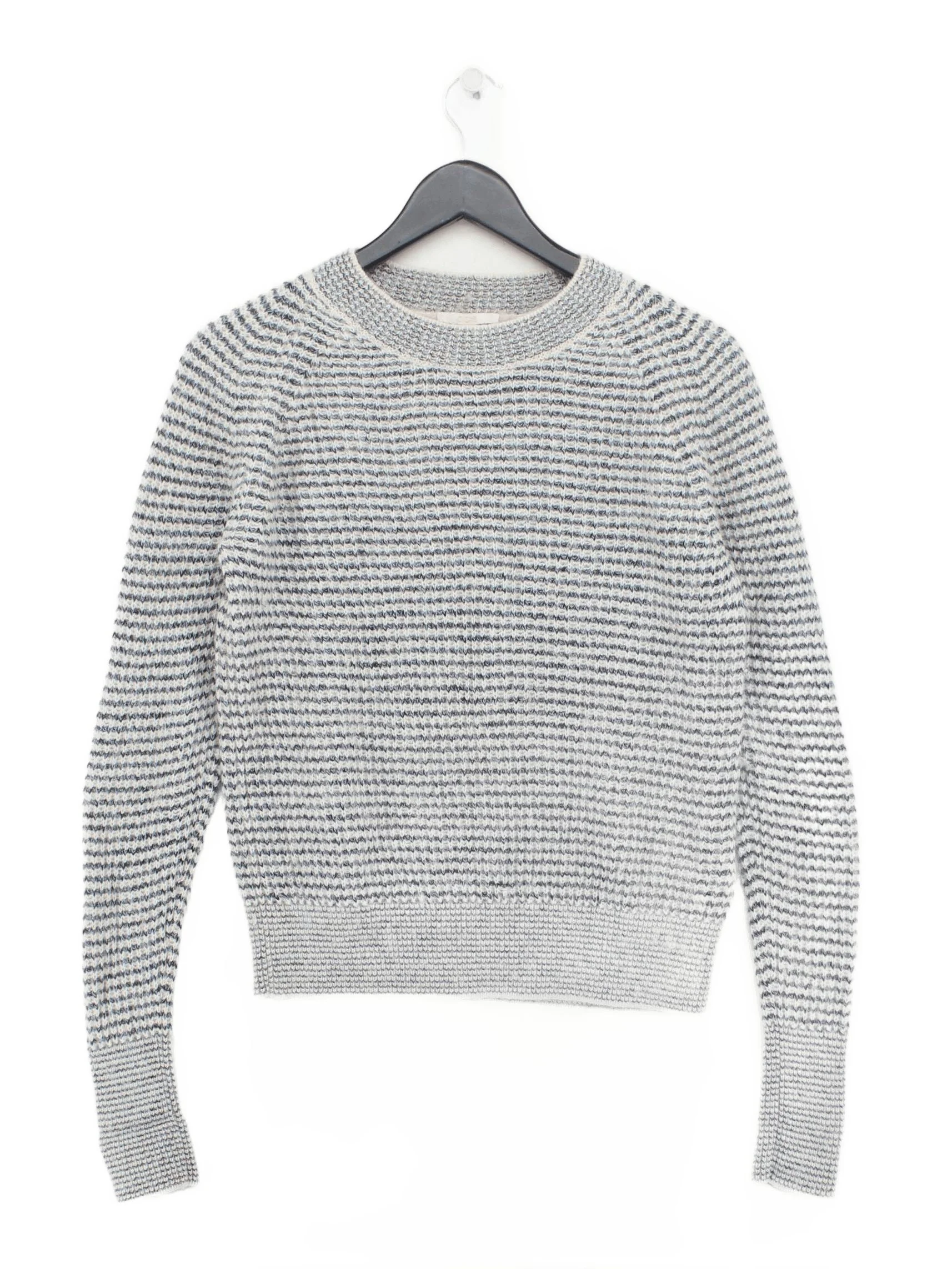 COS Women's Jumper S Grey Cotton with Polyamide, Wool, Elastane Pullover