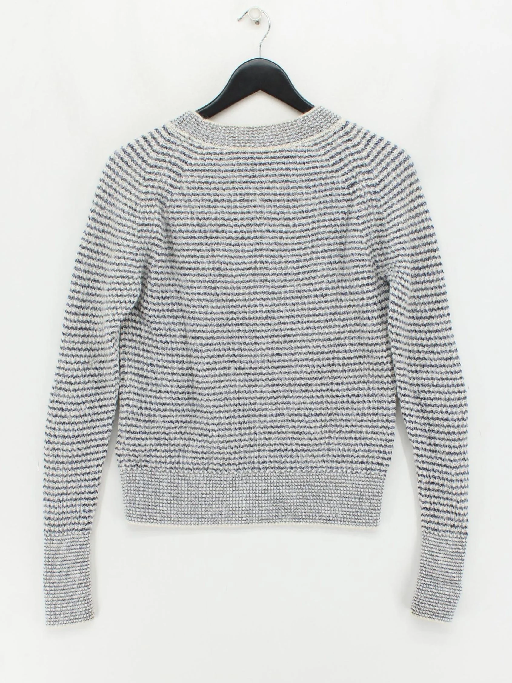 COS Women's Jumper S Grey Cotton with Polyamide, Wool, Elastane Pullover - Image 2