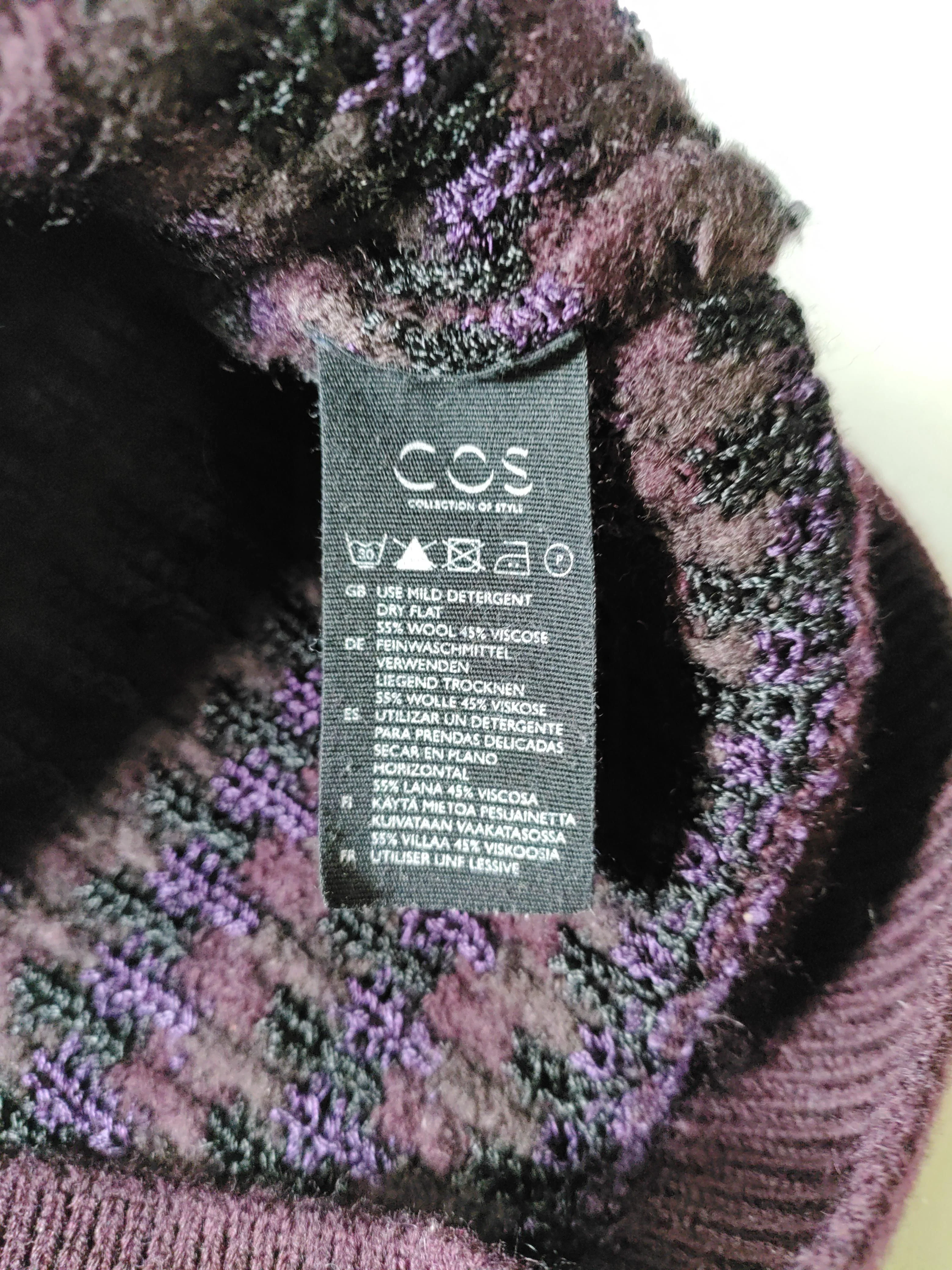 COS Women's Jumper S Multi Geometric Wool with Viscose Round Neck Pullover - Image 6