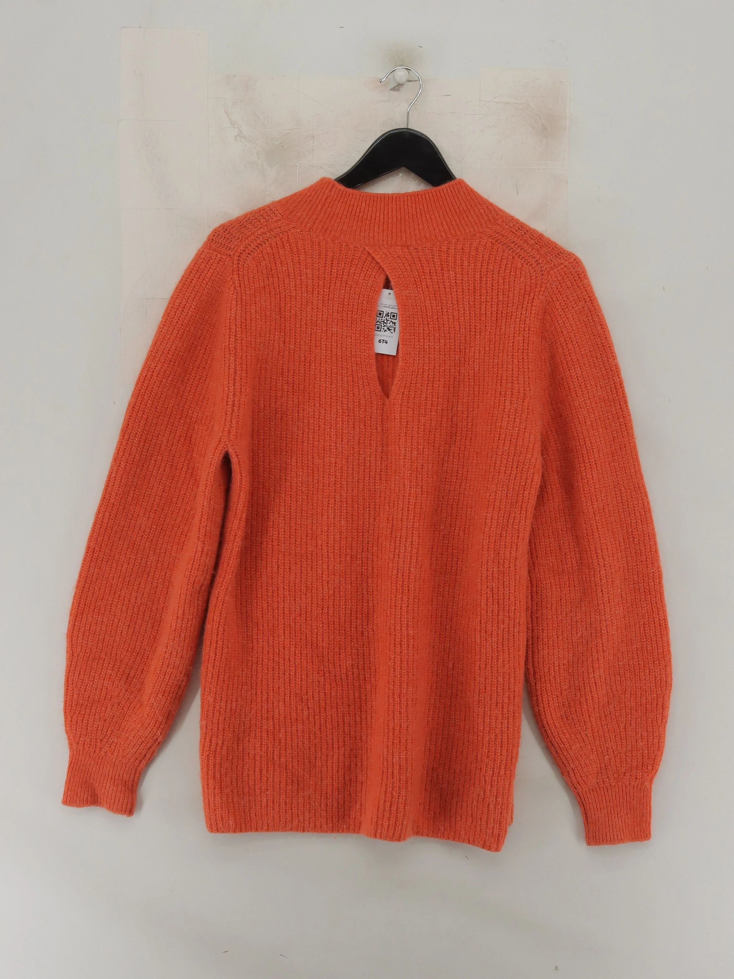 COS Women's Jumper S Orange Wool with Polyamide, Elastane, Angora Pullover - Image 2