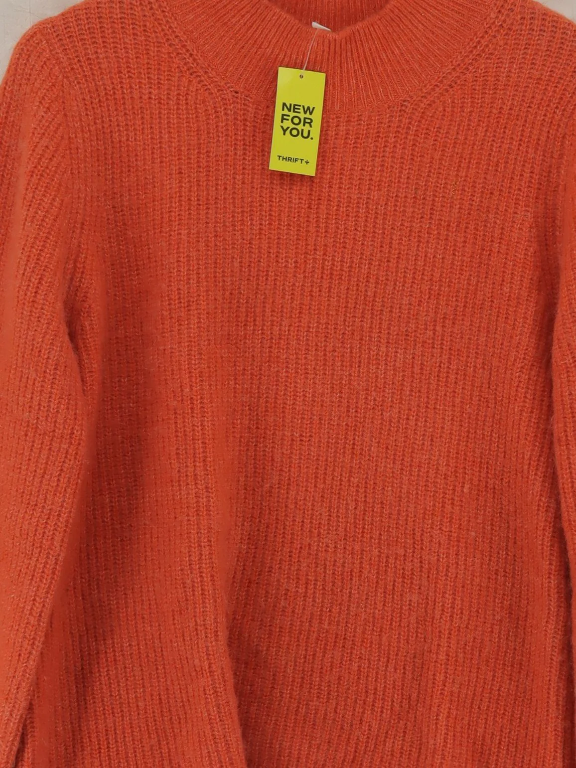 COS Women's Jumper S Orange Wool with Polyamide, Elastane, Angora Pullover - Image 3