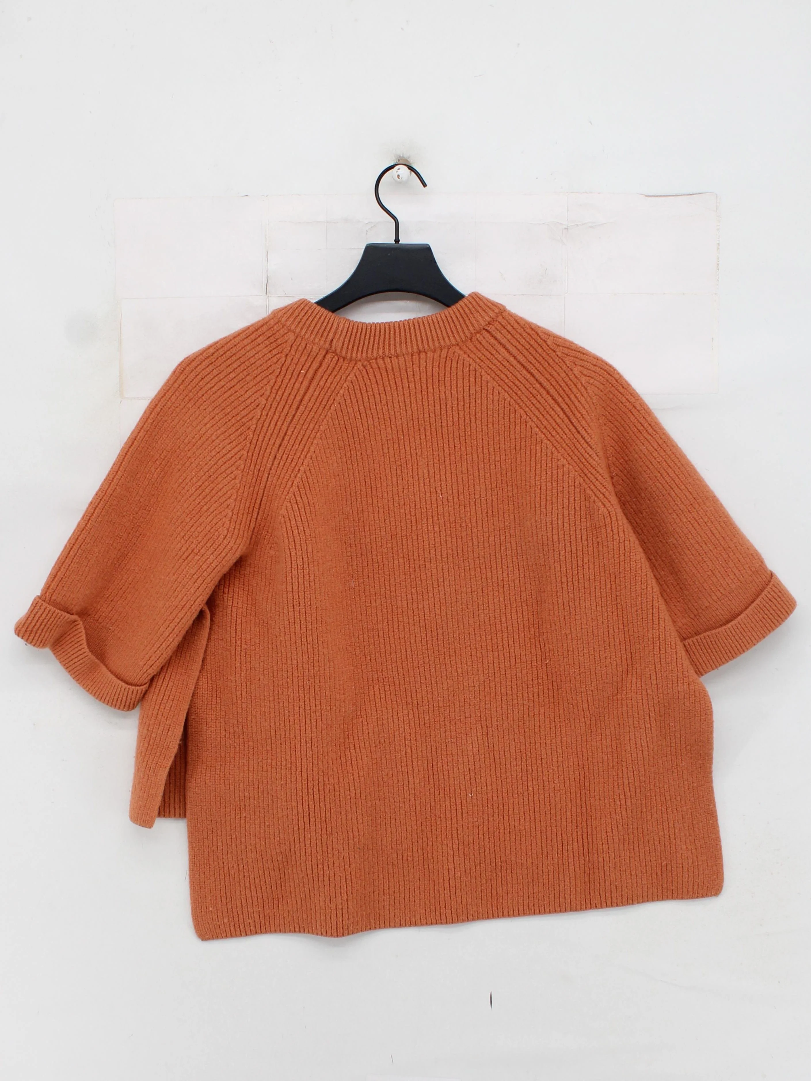 COS Women's Jumper S Tan 100% Wool Crew Neck Pullover - Image 2