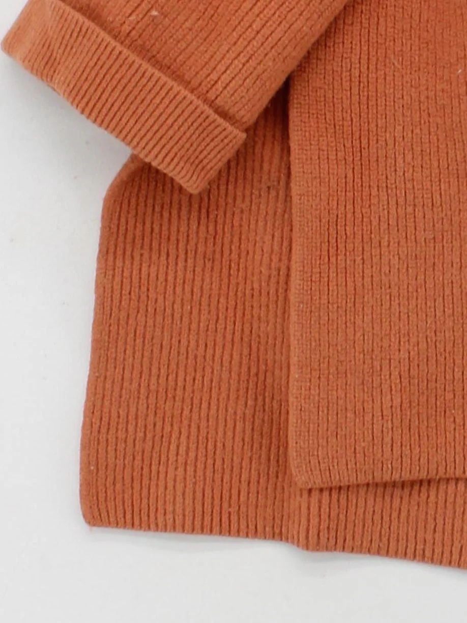 COS Women's Jumper S Tan 100% Wool Crew Neck Pullover - Image 4