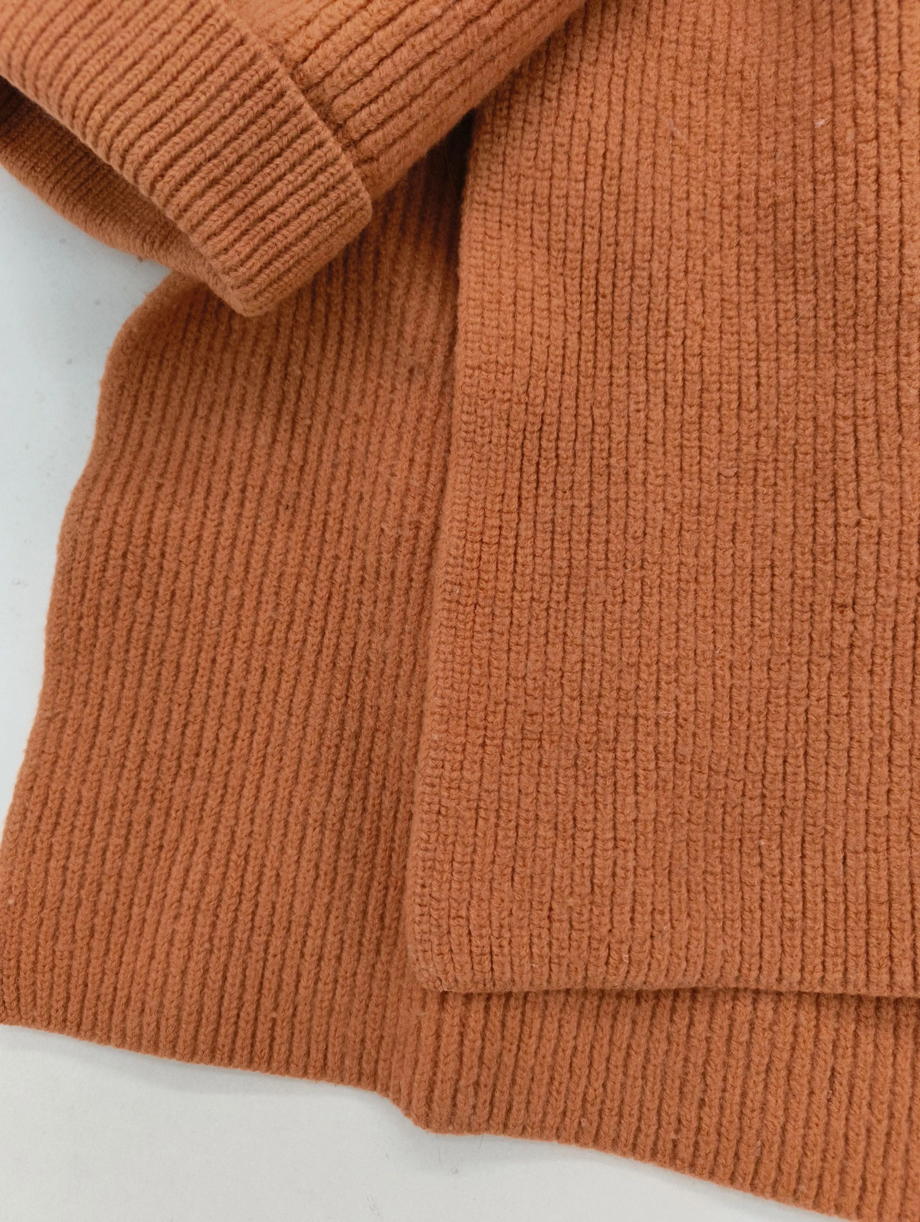 COS Women's Jumper S Tan 100% Wool Crew Neck Pullover - Image 5
