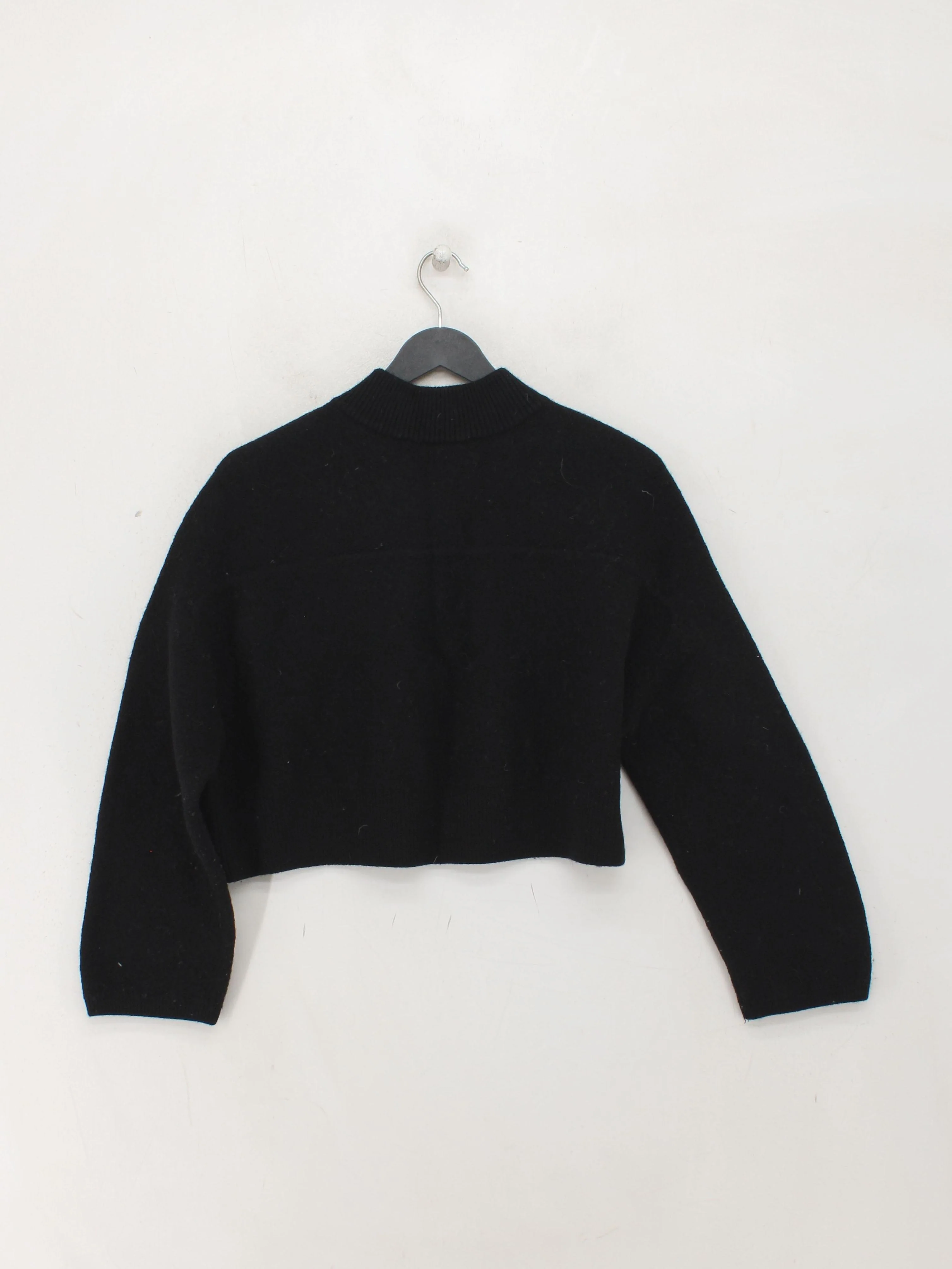 COS Women's Jumper XS Black 100% Other Mock Neck Pullover - Image 2