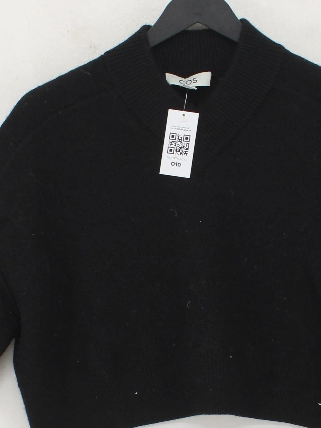 COS Women's Jumper XS Black 100% Other Mock Neck Pullover - Image 3