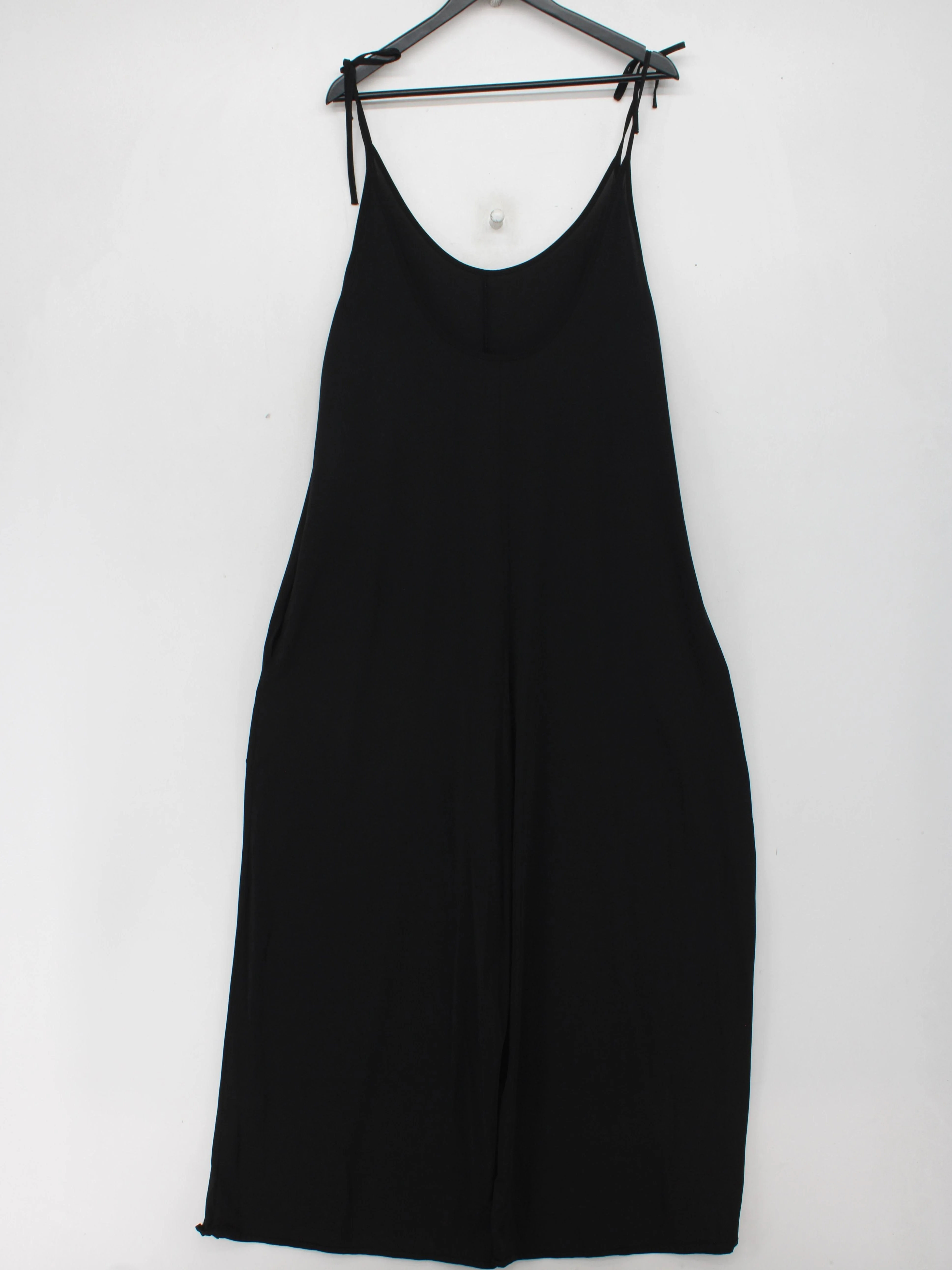 COS Women's Jumpsuit L Black Viscose with Polyester, Elastane Wide-Leg Jumpsuit - Image 2