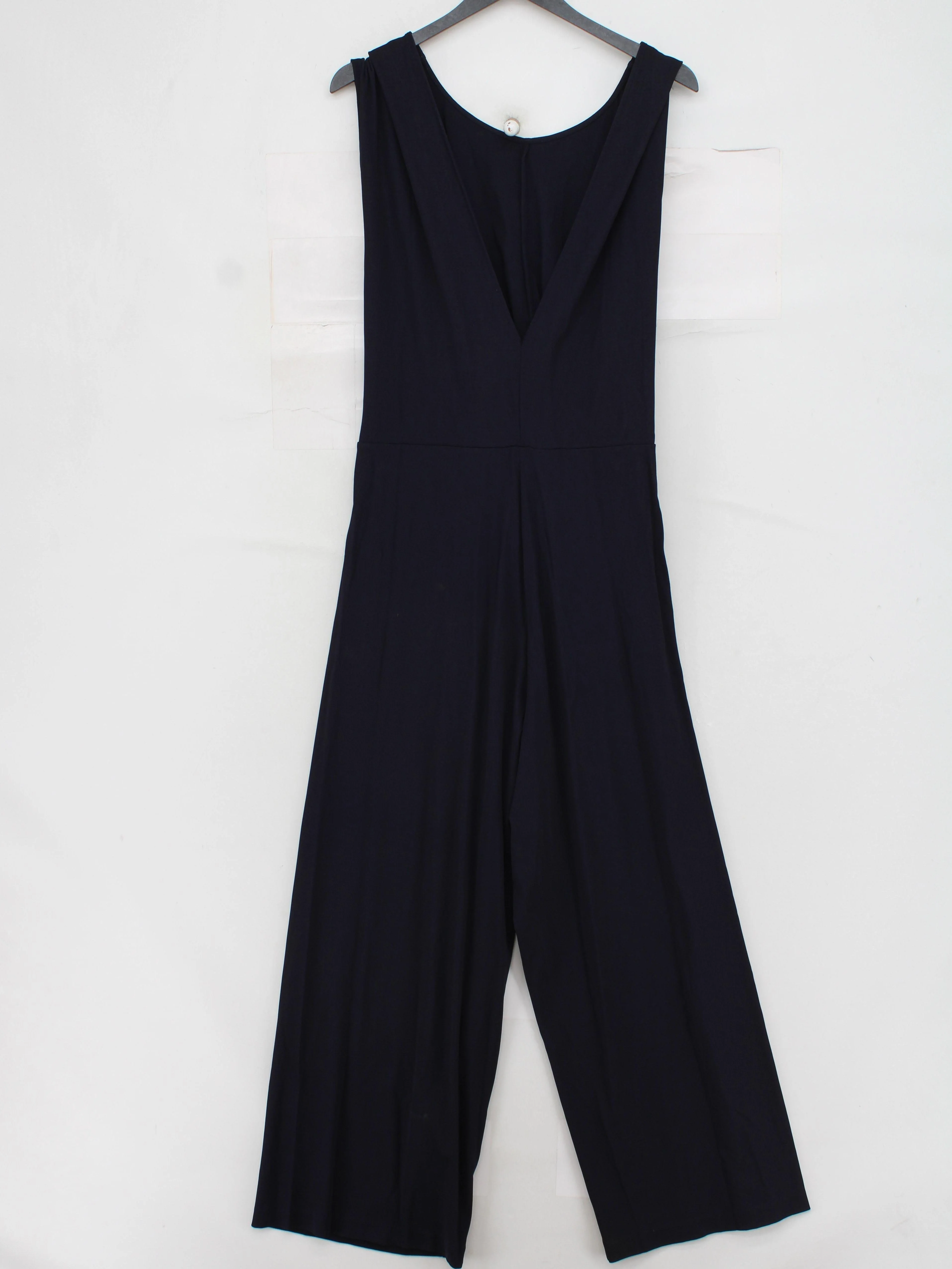 COS Women's Jumpsuit M Blue Viscose with Polyamide, Elastane Wide-Leg Jumpsuit - Image 2