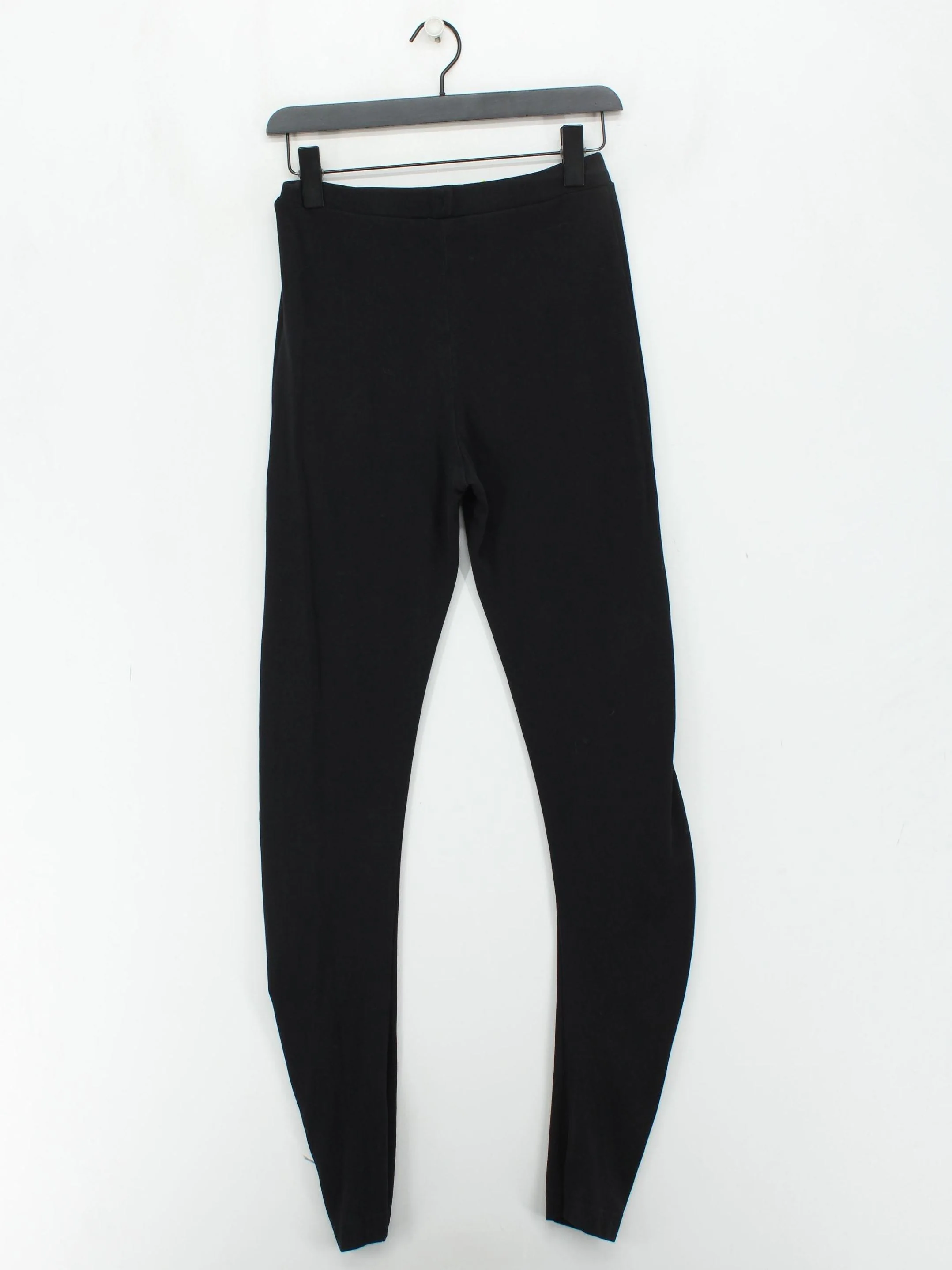 COS Women's Leggings S Black Cotton with Elastane Full length - Image 2
