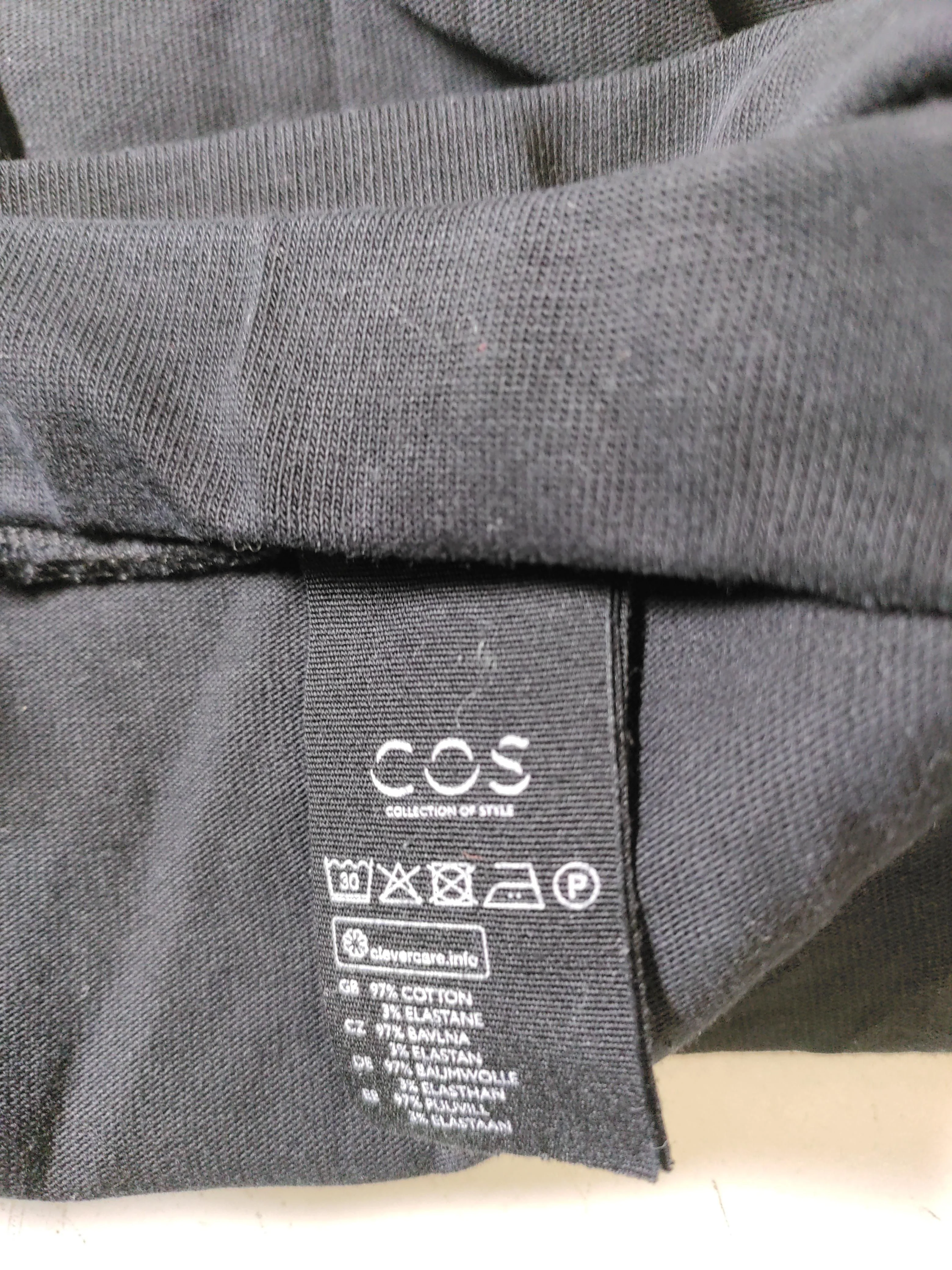 COS Women's Leggings S Black Cotton with Elastane Full length - Image 6