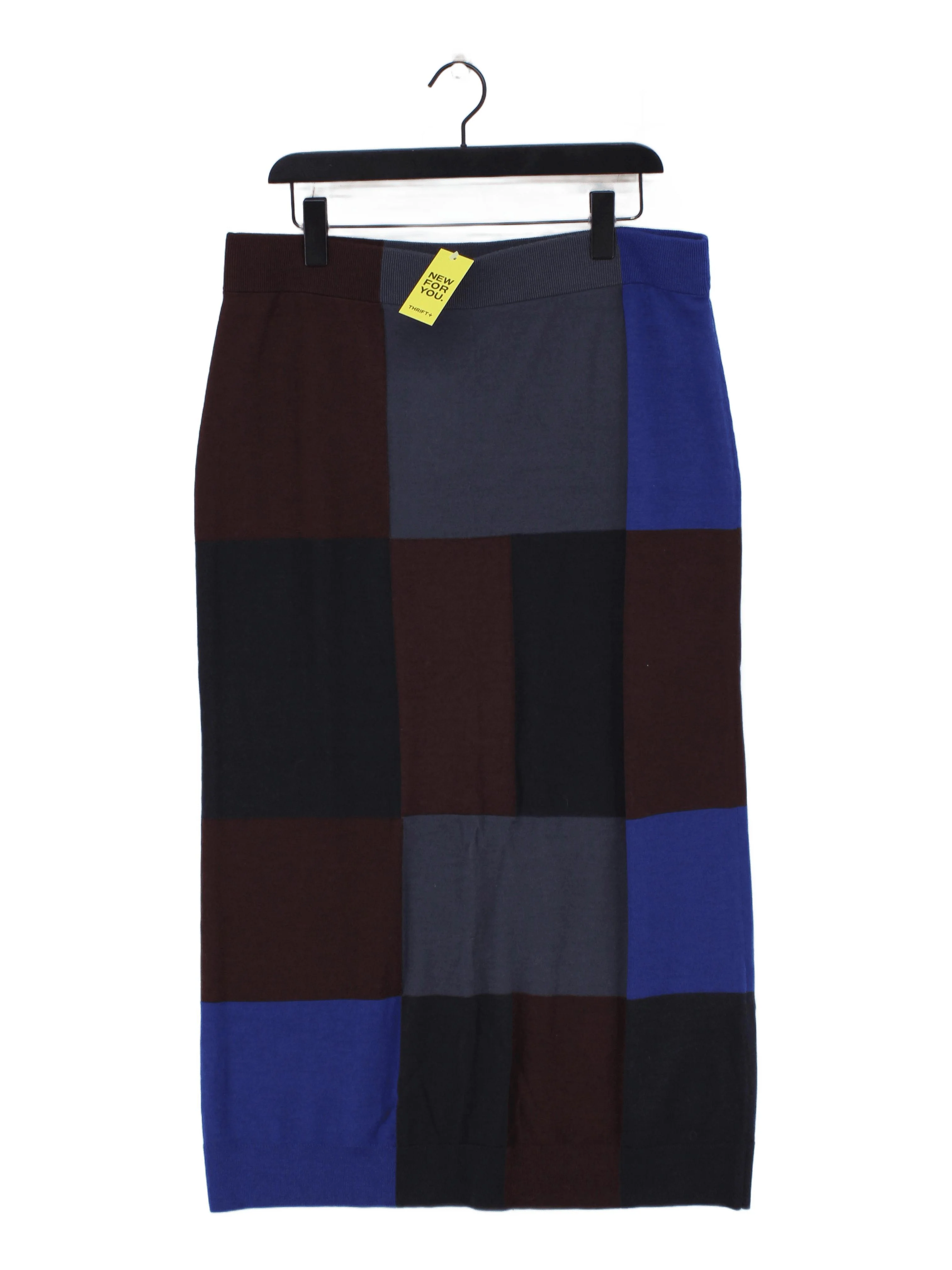 COS Women's Midi Skirt L Multi 100% Wool Midi Straight & Pencil