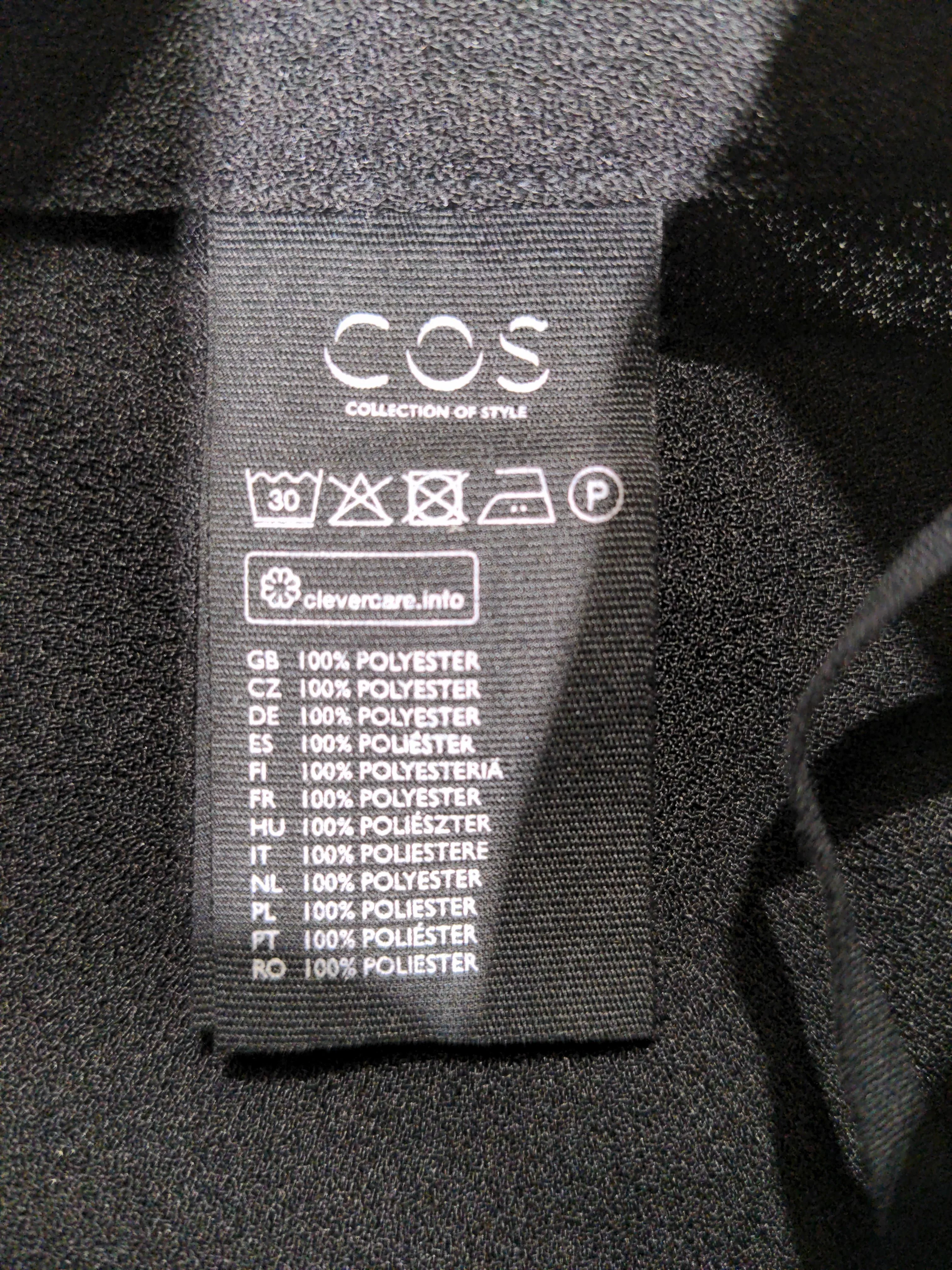 COS Women's Midi Skirt UK 10 Black 100% Polyester Midi Pleated - Image 6