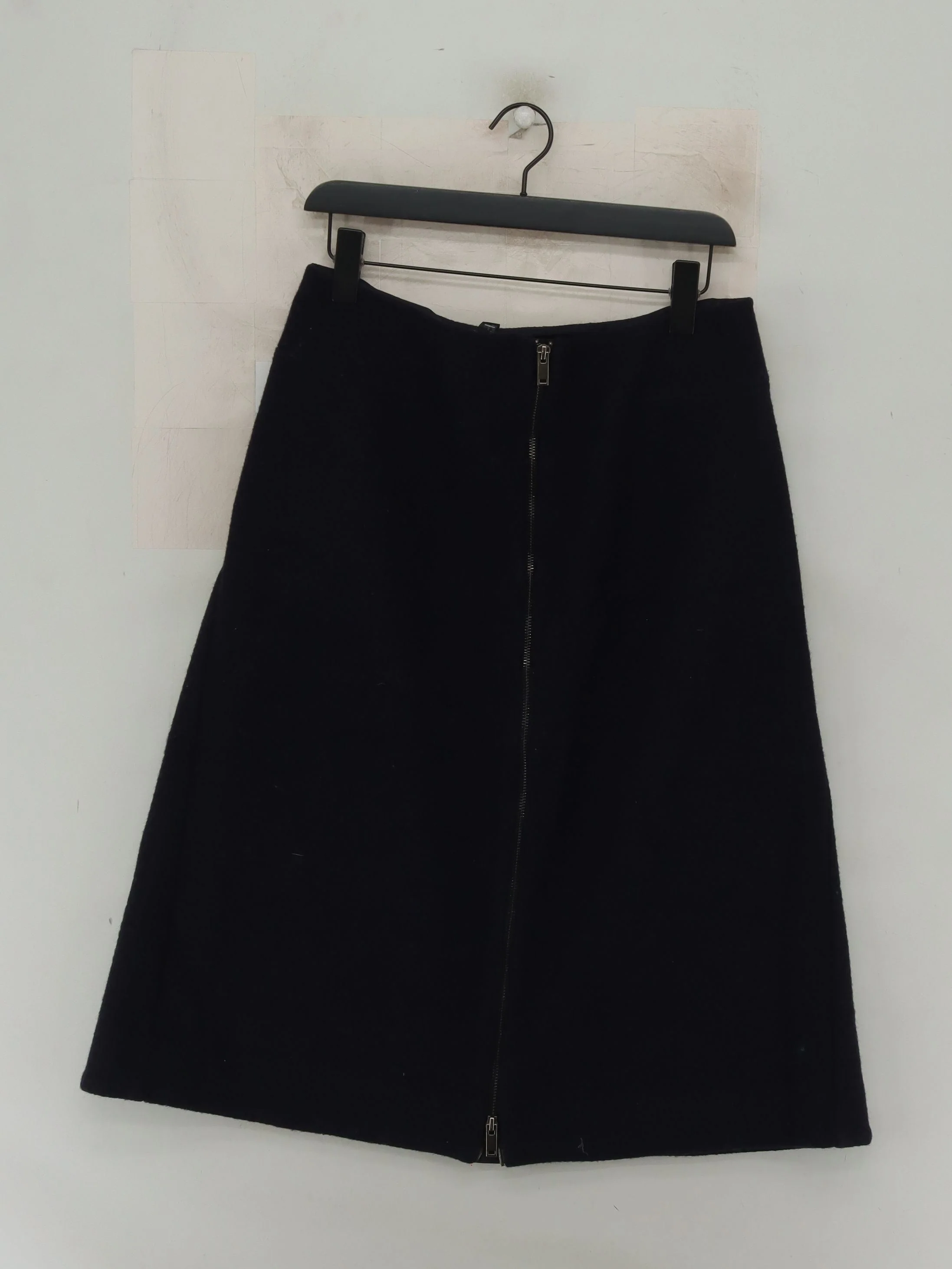 COS Women's Midi Skirt UK 12 Black 100% Wool Midi A-Line - Image 2