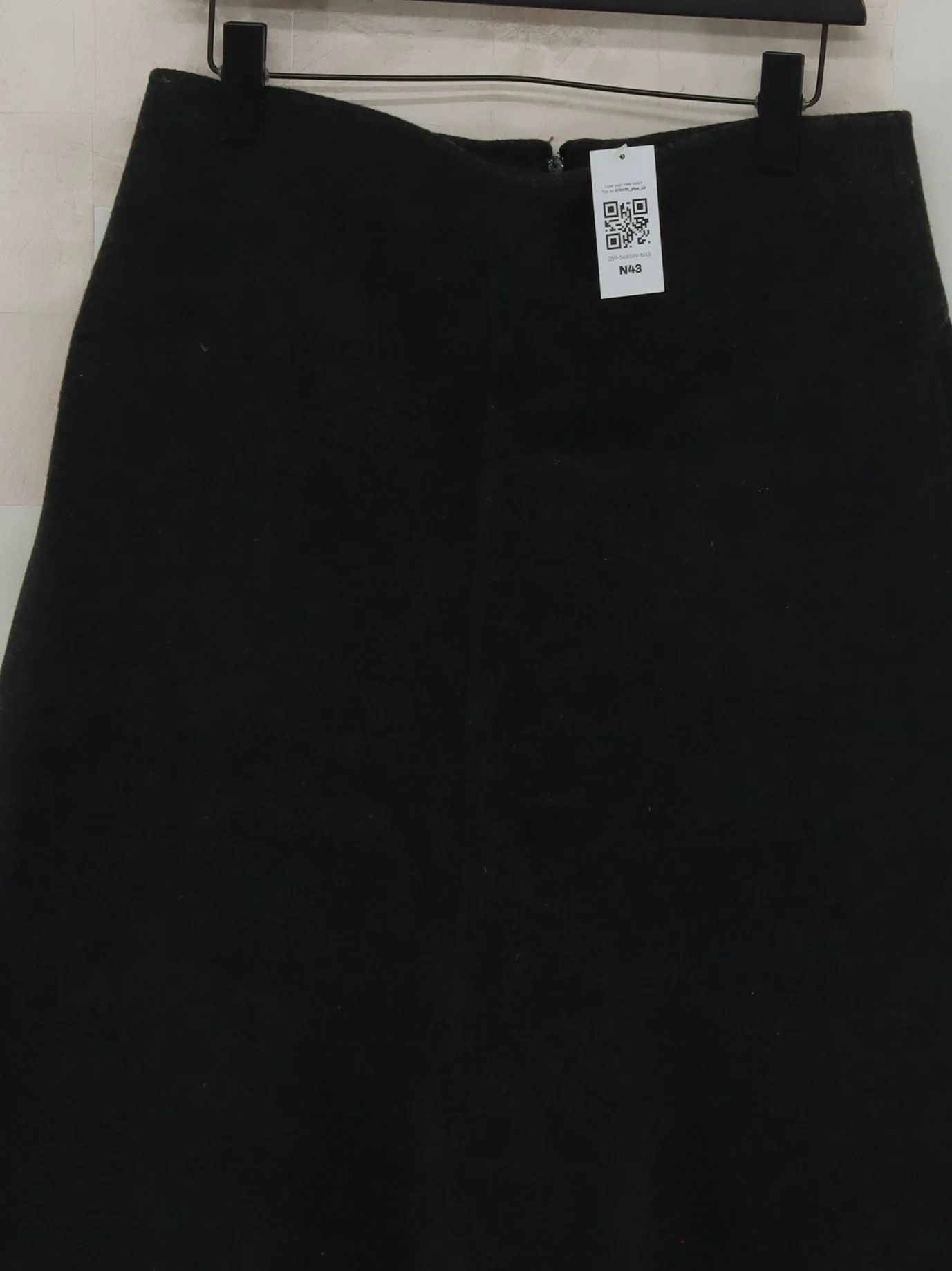 COS Women's Midi Skirt UK 12 Black Wool with Polyamide Midi A-Line - Image 3