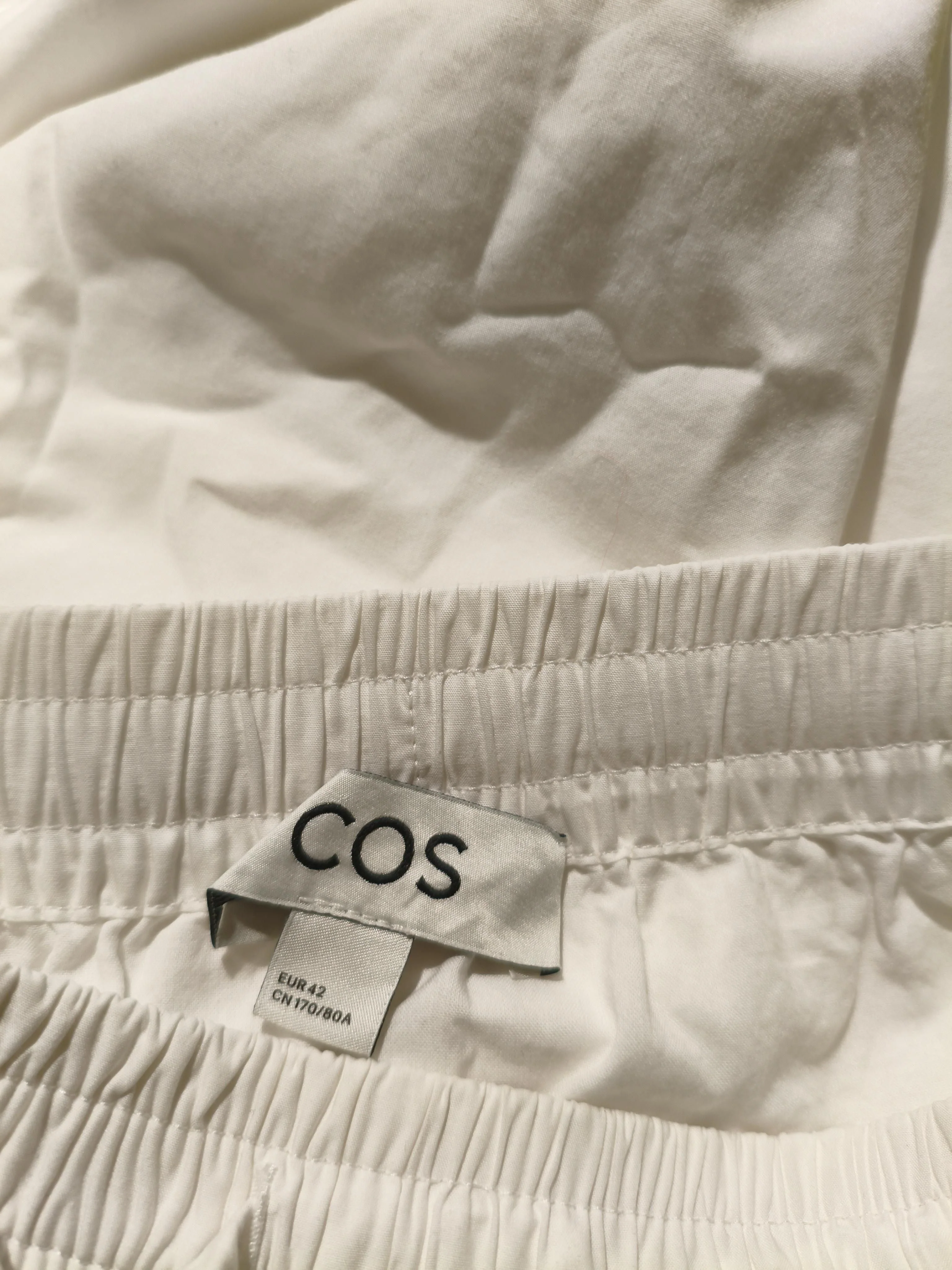 COS Women's Midi Skirt UK 14 White 100% Cotton Midi A-Line - Image 6