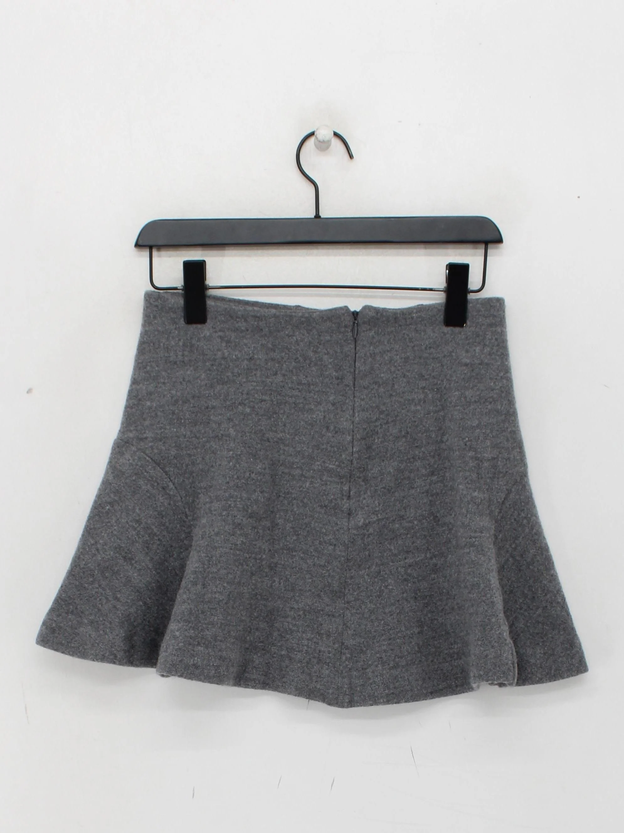 COS Women's Mini Skirt S Grey Wool with Cotton, Polyester Short Mini - Image 2