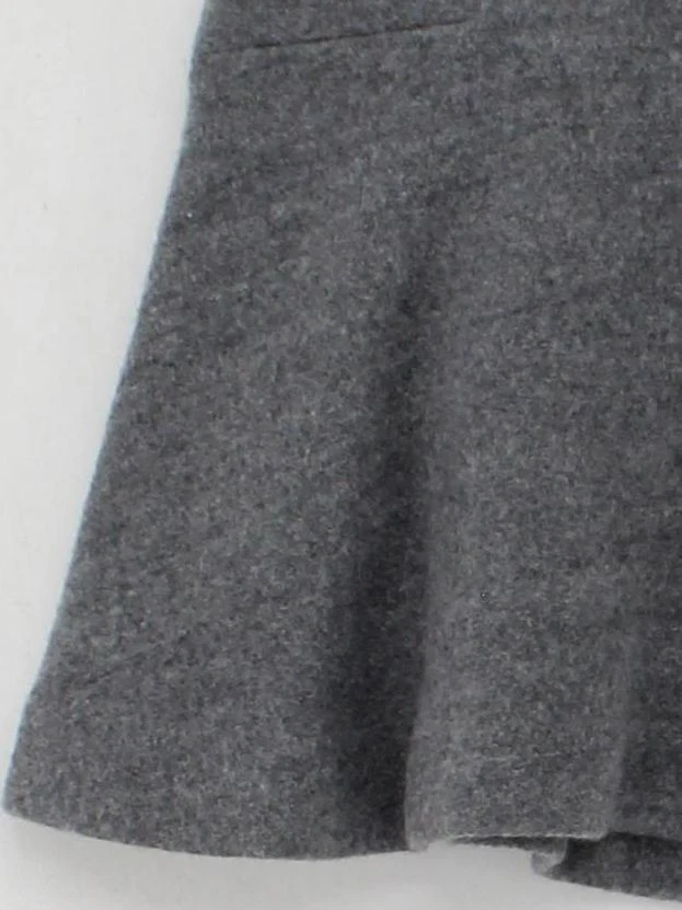 COS Women's Mini Skirt S Grey Wool with Cotton, Polyester Short Mini - Image 4