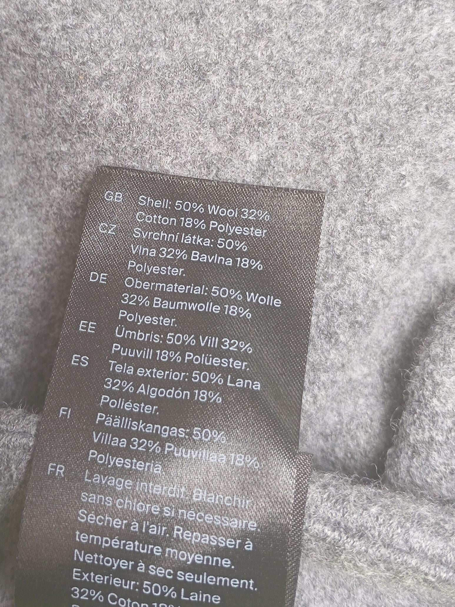 COS Women's Mini Skirt S Grey Wool with Cotton, Polyester Short Mini - Image 6