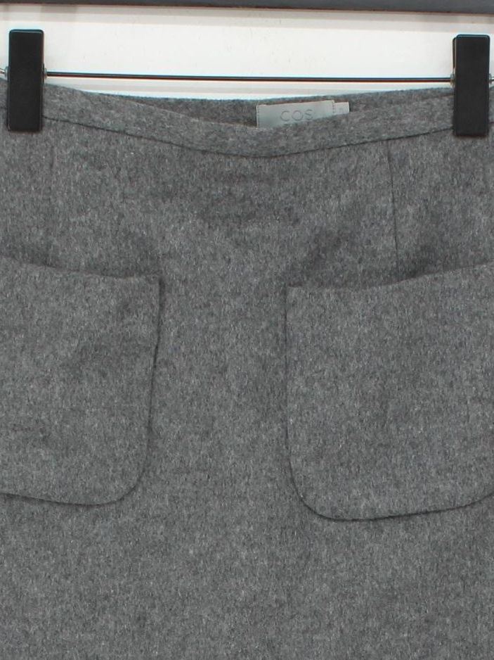 COS Women's Mini Skirt UK 10 Grey Wool with Polyamide, Cashmere Short Mini - Image 3