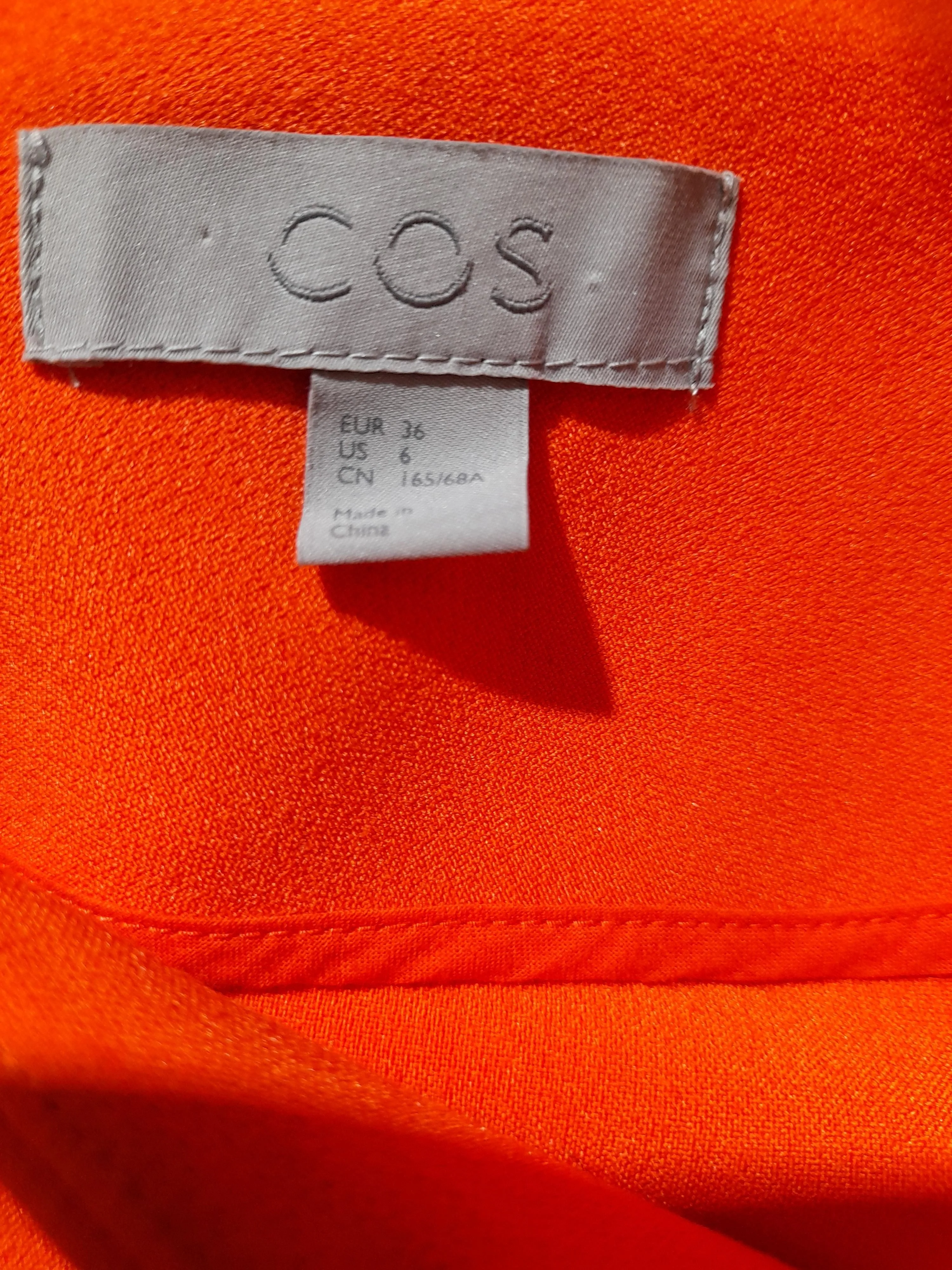 COS Women's Mini Skirt UK 10 Orange Polyester with Viscose, Elastane Short Mini - Image 5